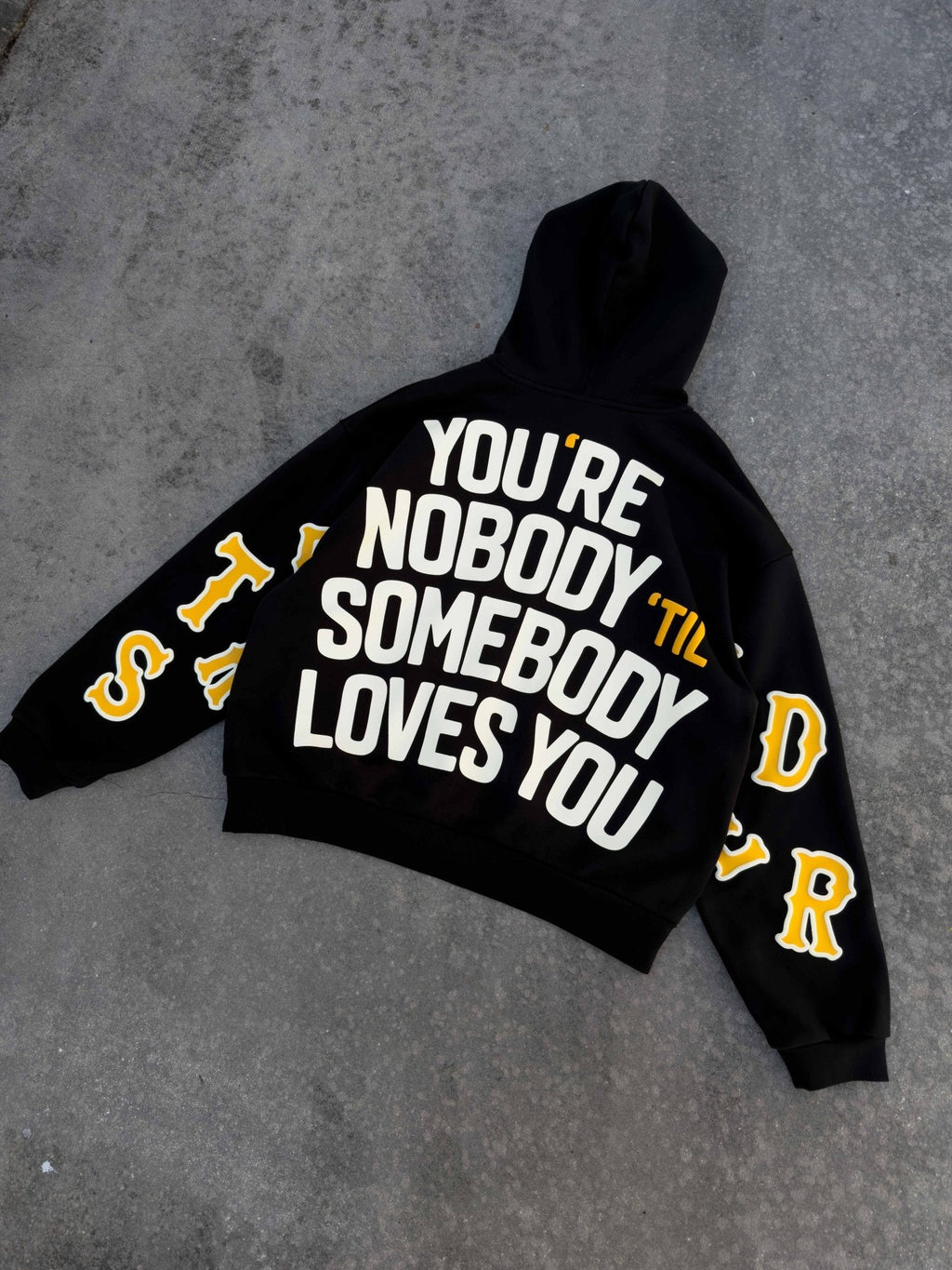 Nobody ’Til Scattered Hoodie by Red Letters