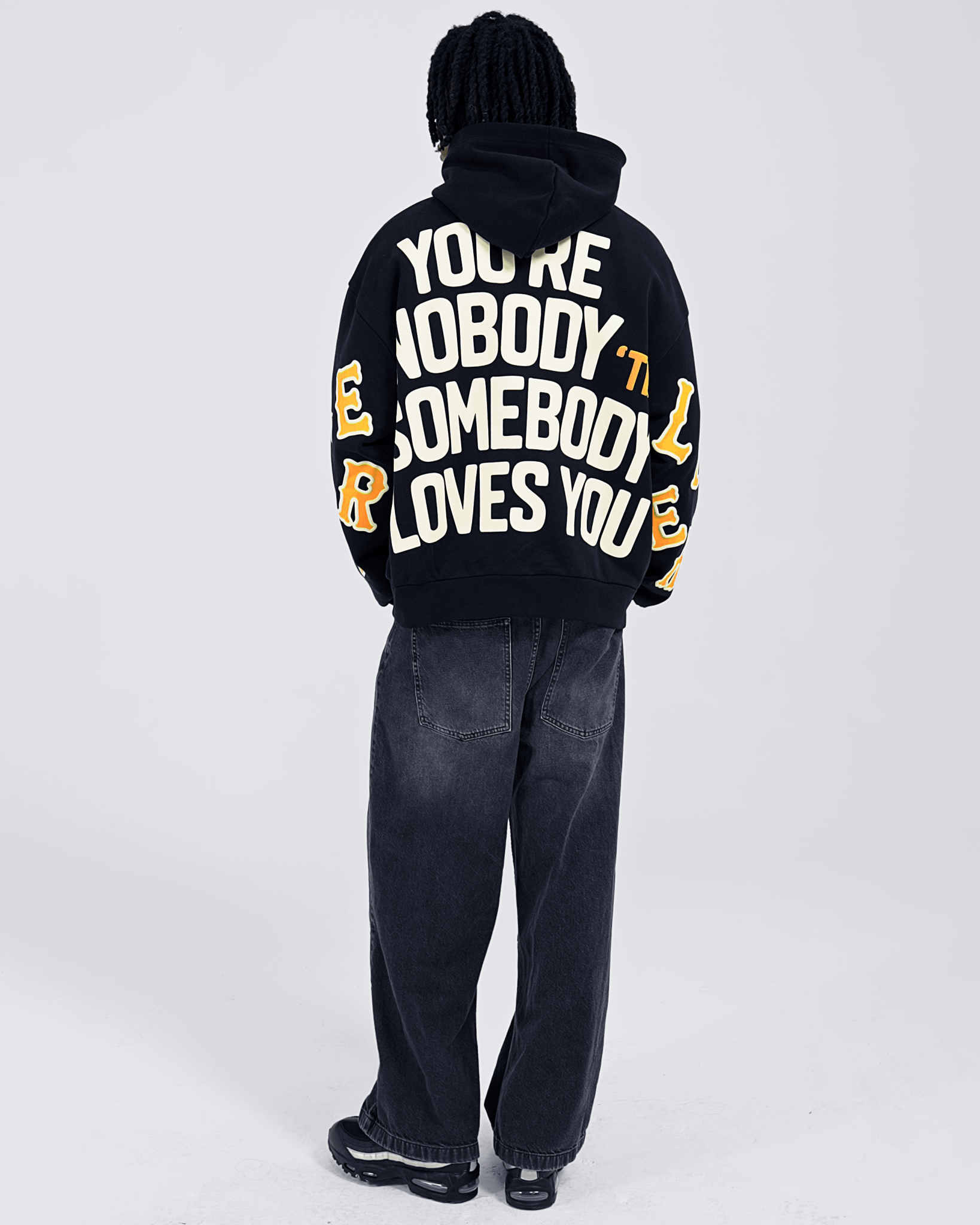 Nobody ’Til Scattered Hoodie by Red Letters