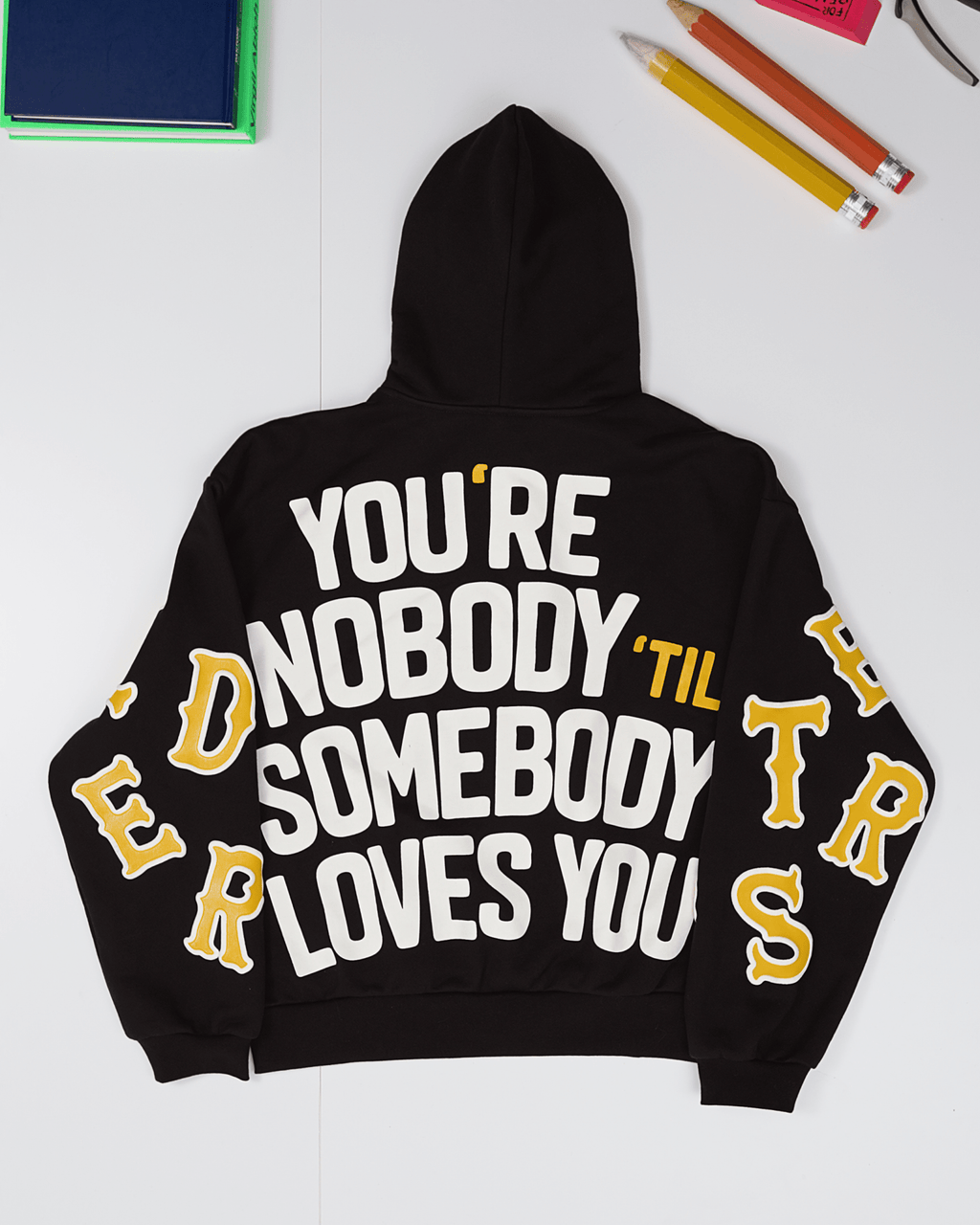 Nobody ’Til Scattered Hoodie by Red Letters