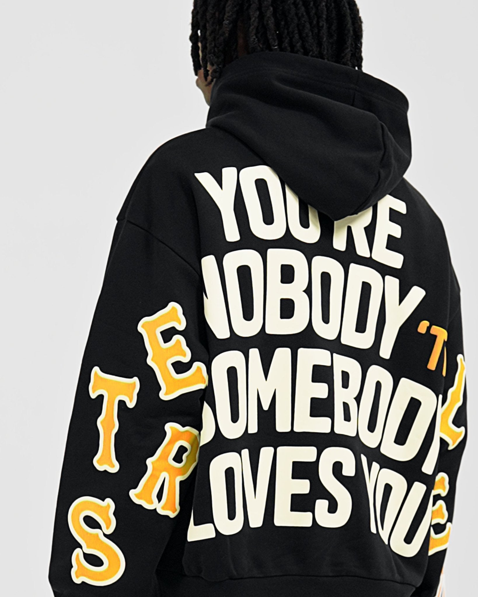 Nobody ’Til Scattered Hoodie by Red Letters