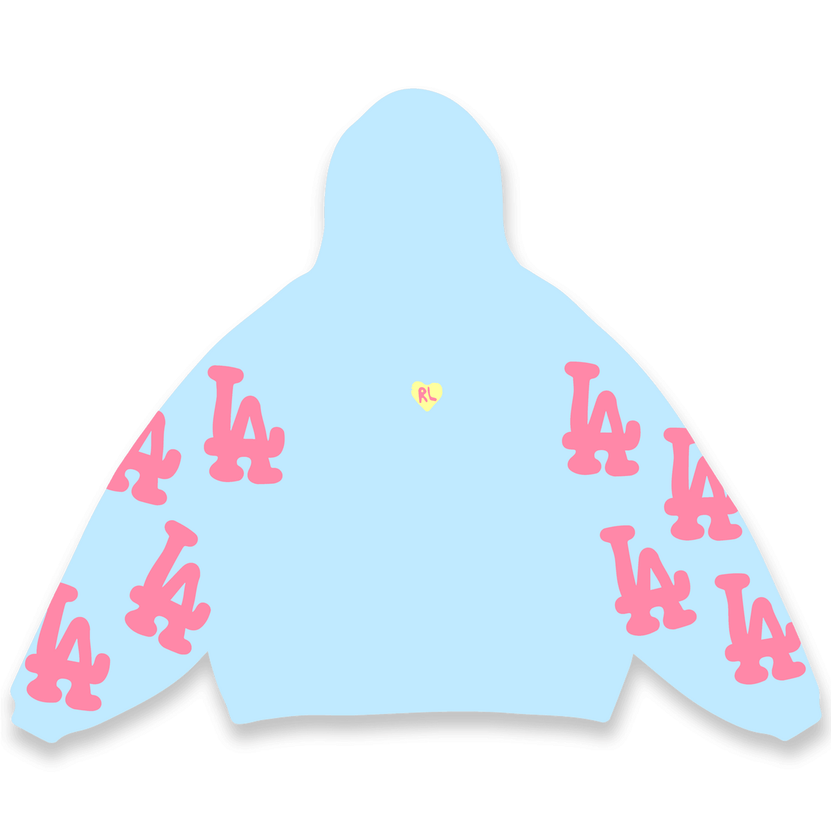 Not LA Bubblegum Scattered Hoodie by Red Letters