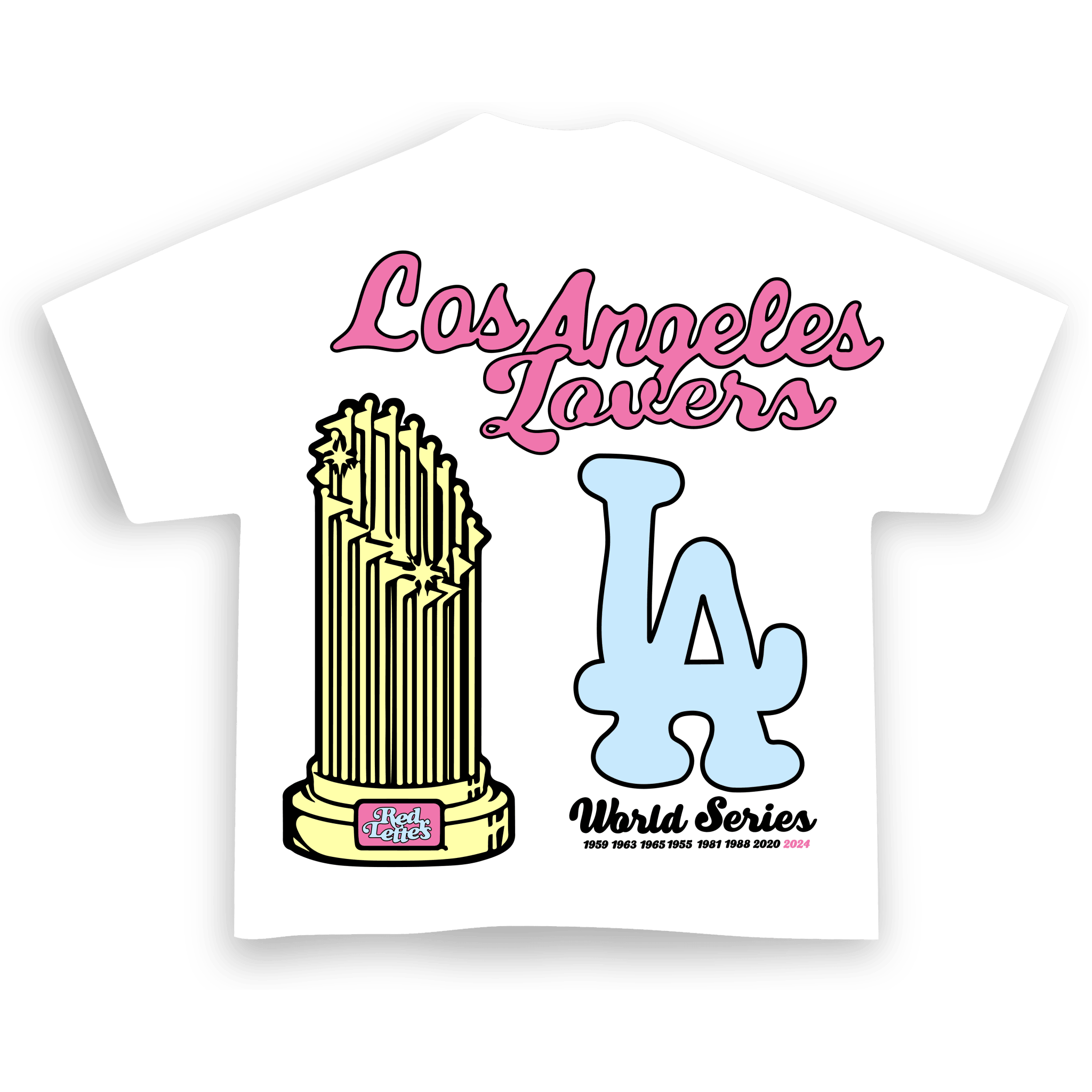 Not LA Bubblegum Tee - Red Letters