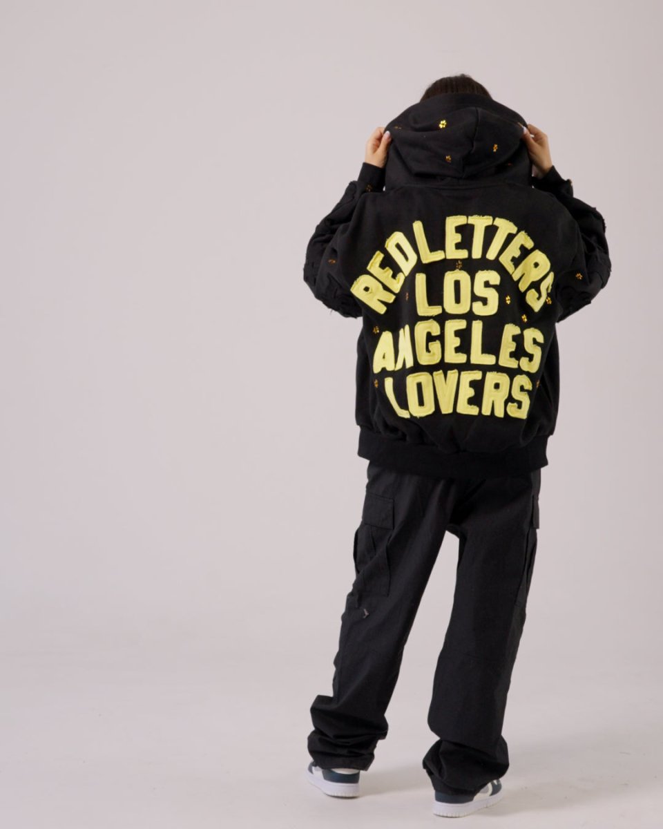 Not LA Lovers Scattered Zip Up by Red Letters