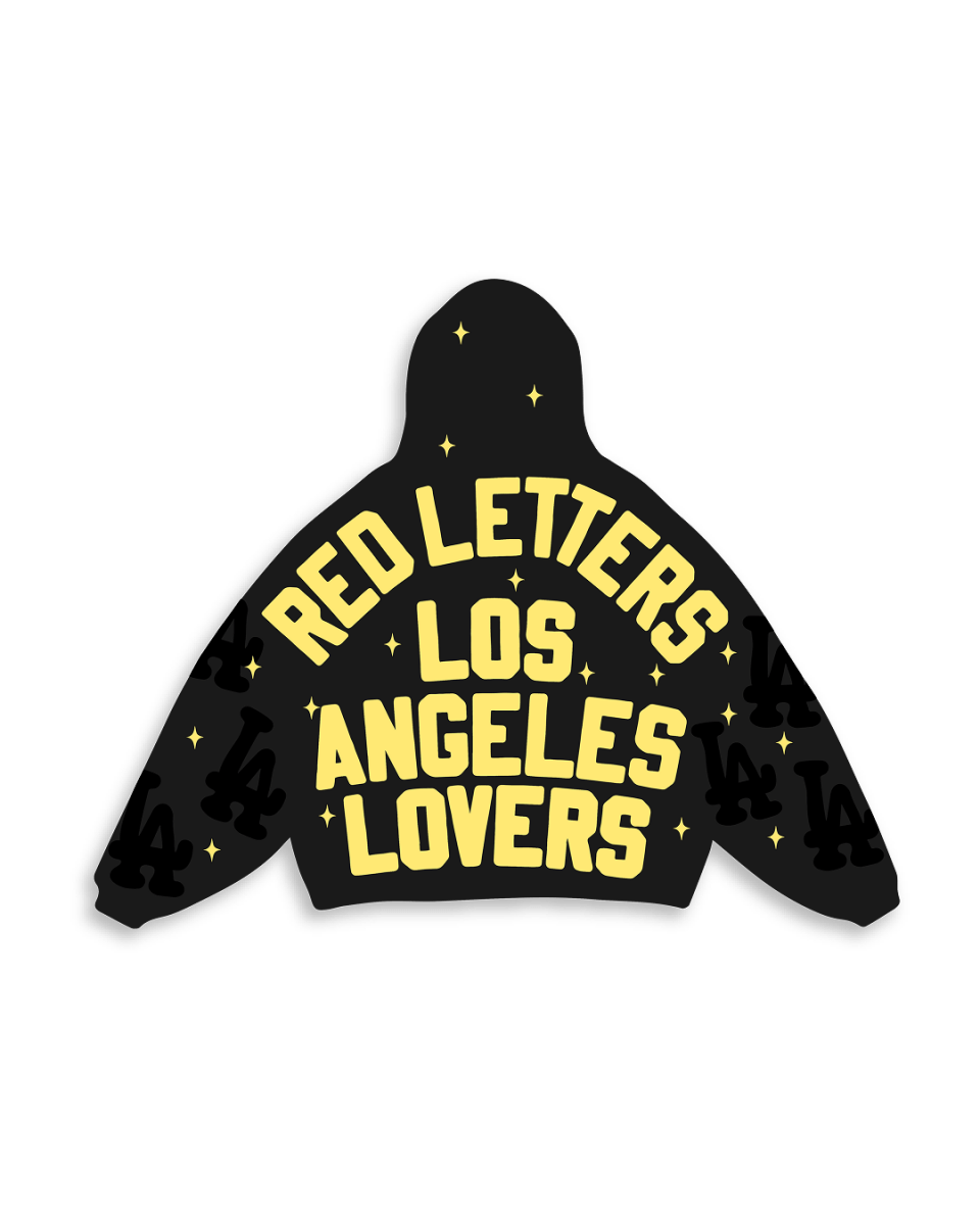 Not LA Lovers Scattered Zip Up - Red Letters