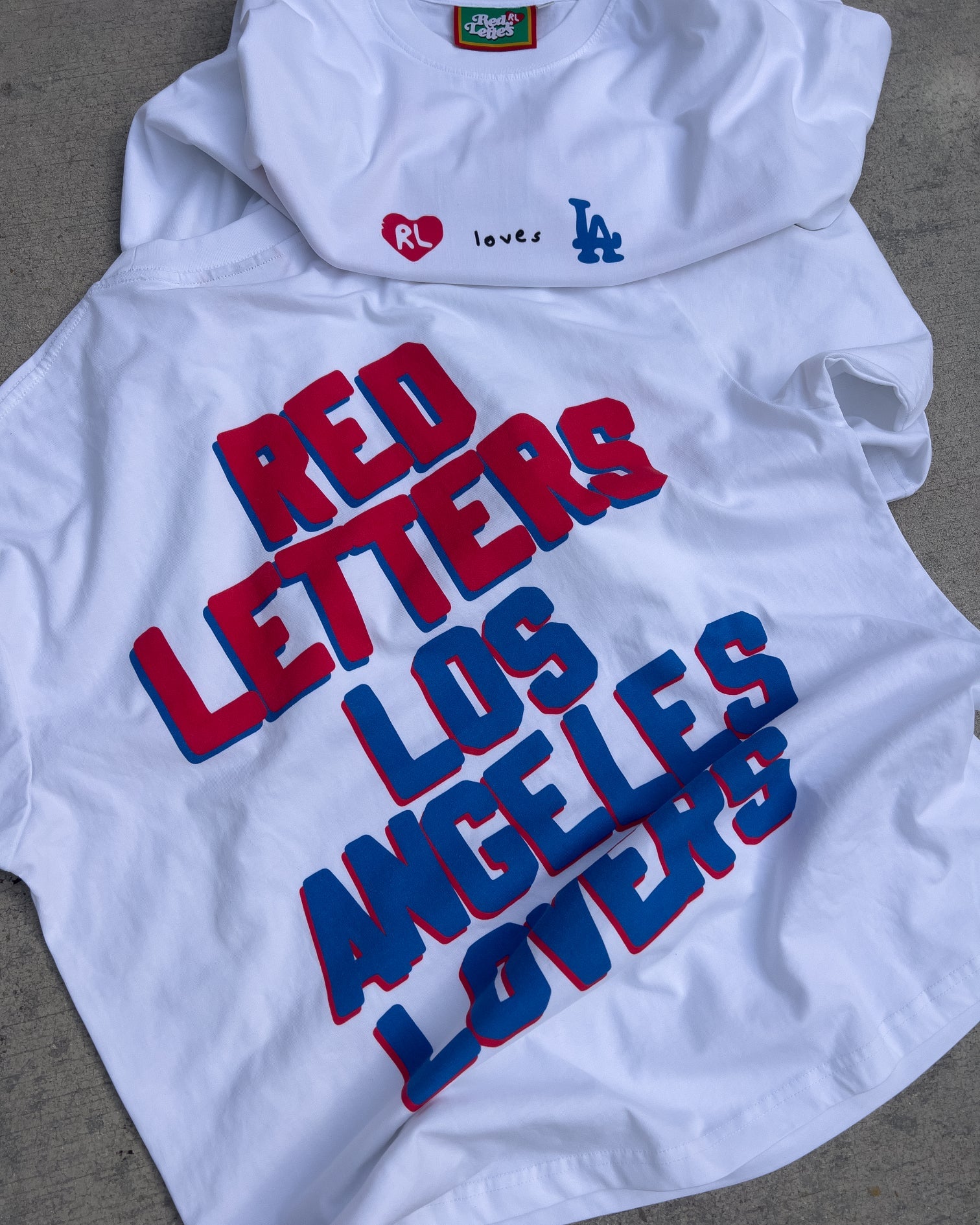 Not LA Lovers Tee - Red Letters
