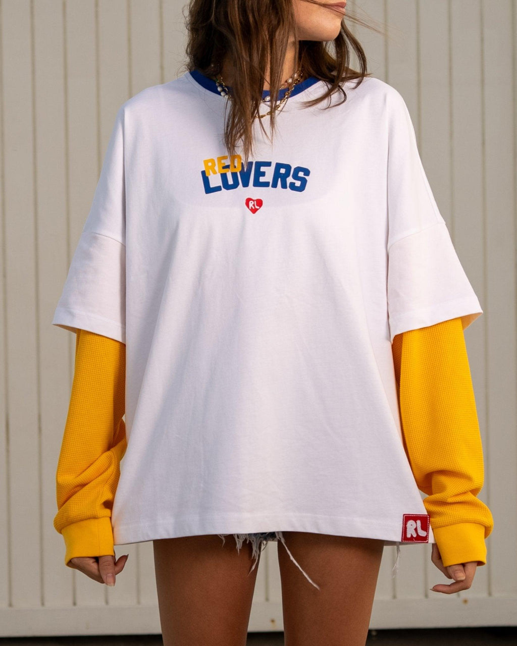 Not LA Lovers Thermal Layer Shirt - Red Letters