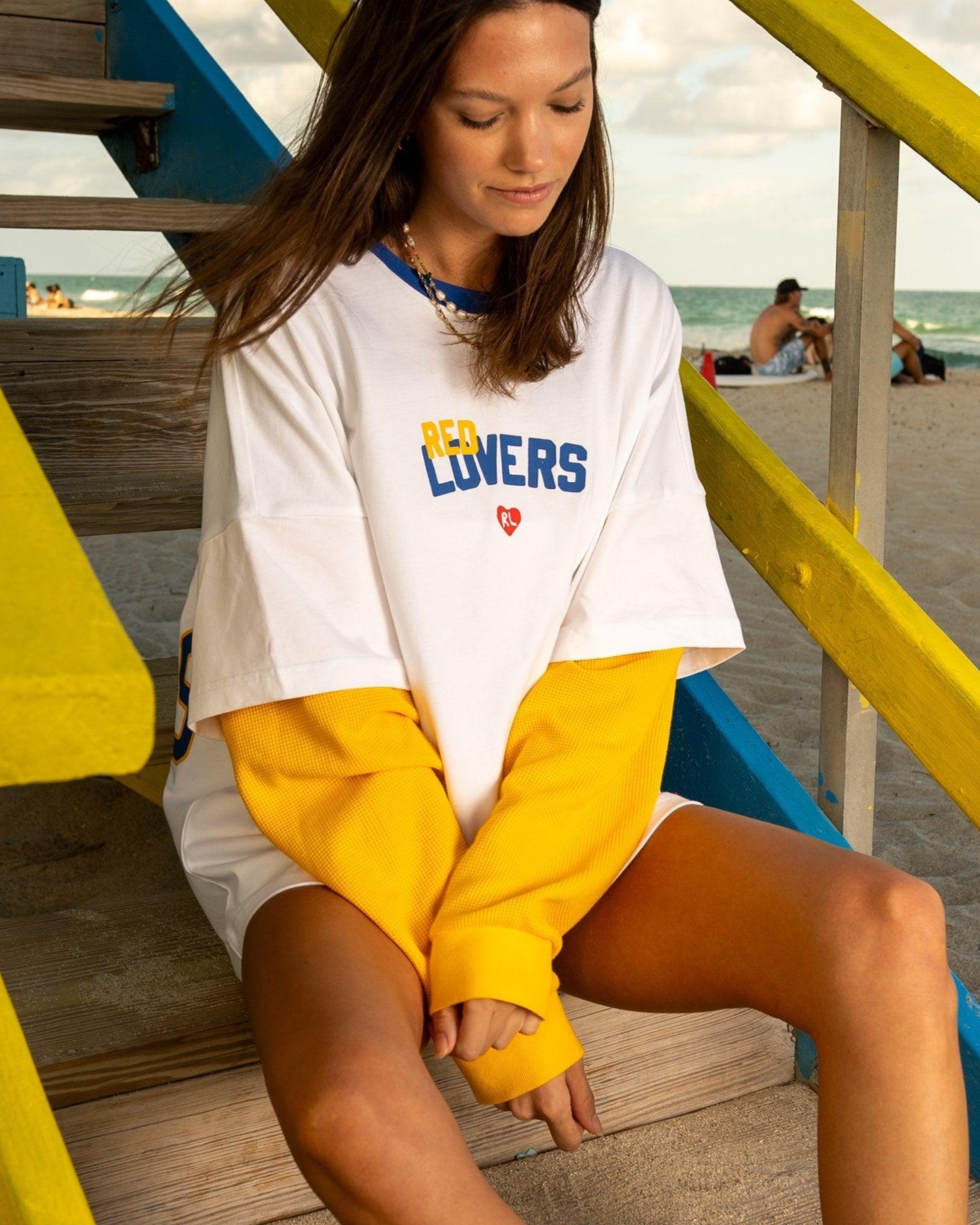 Not LA Lovers Thermal Layer Shirt - Red Letters