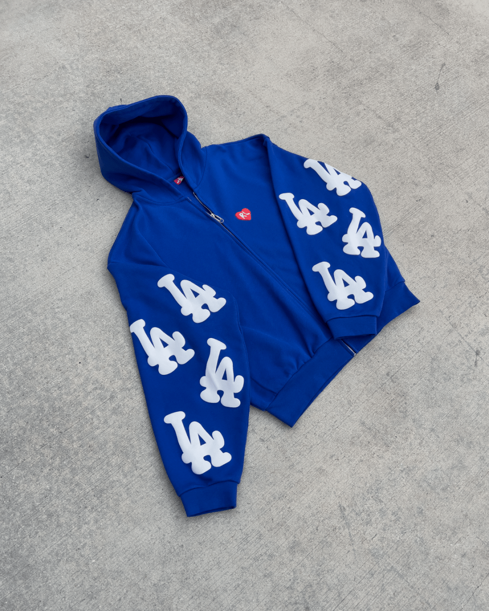 Not LA Scattered Zip Up - Red Letters