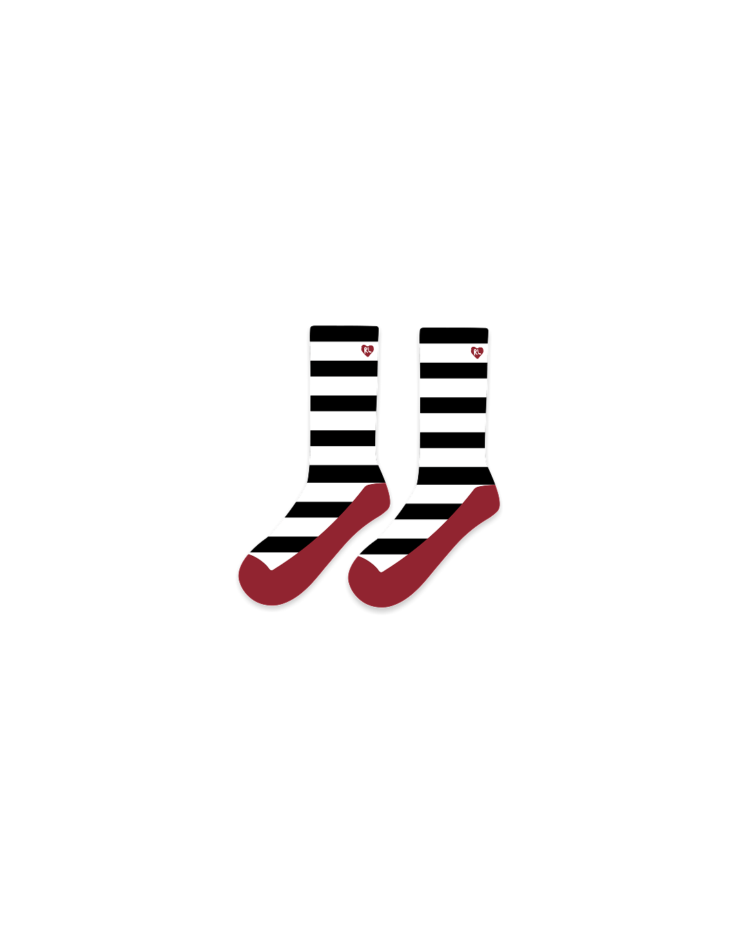 Not Mimes Striped Sock by Red Letters