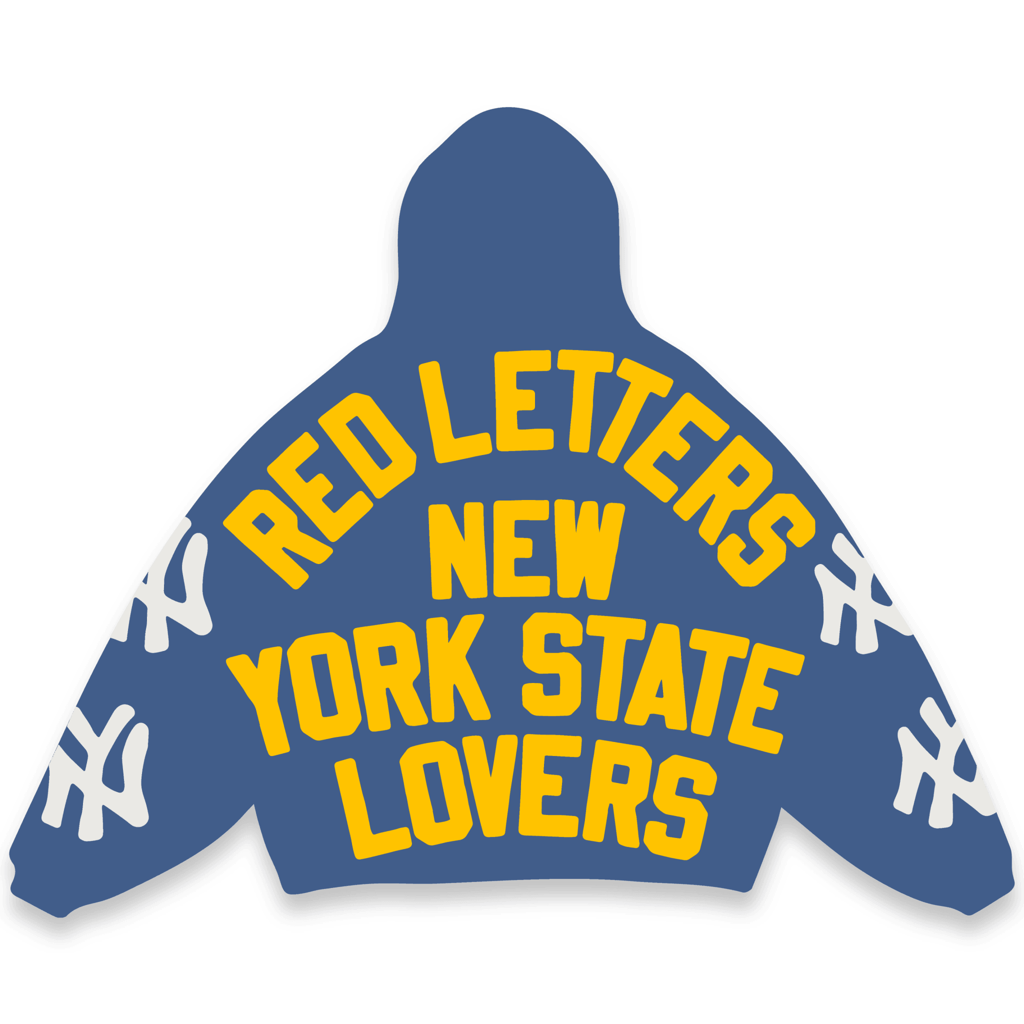 Not NY Lovers Scattered Hoodie - Red Letters