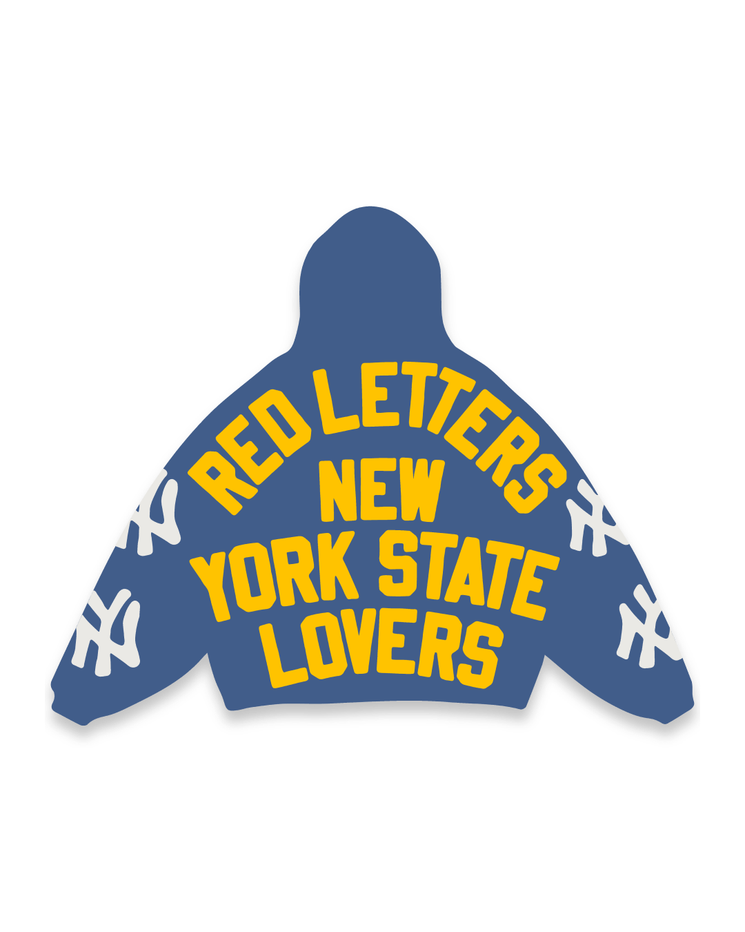 Not NY Lovers Scattered Hoodie - Red Letters