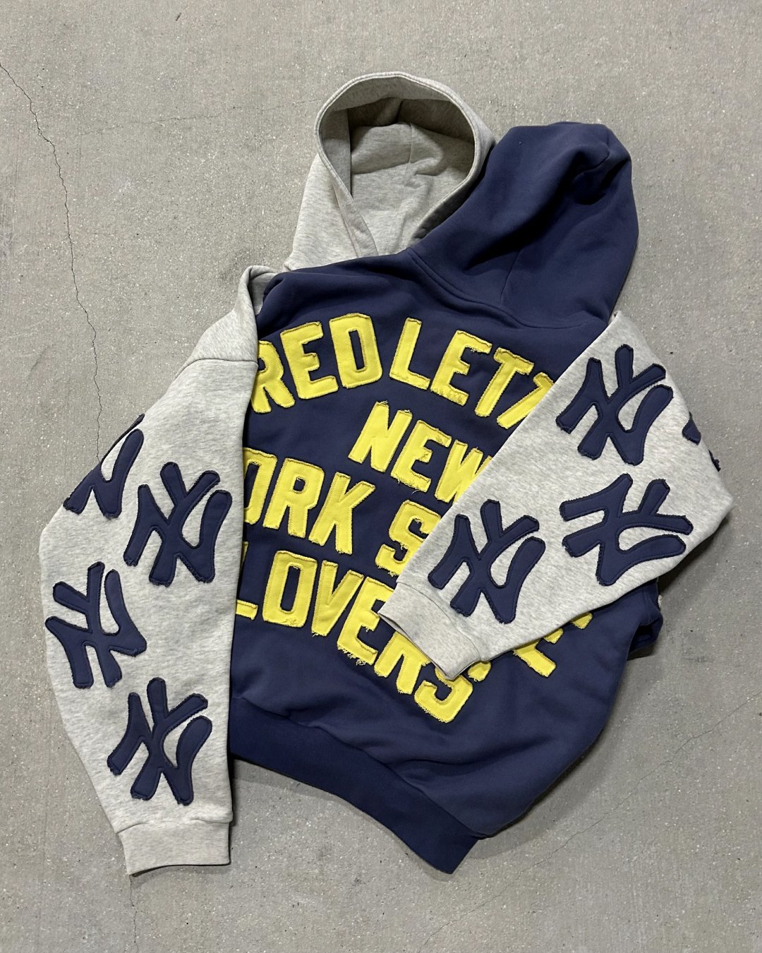 Not NY Lovers Scattered Hoodie - Red Letters