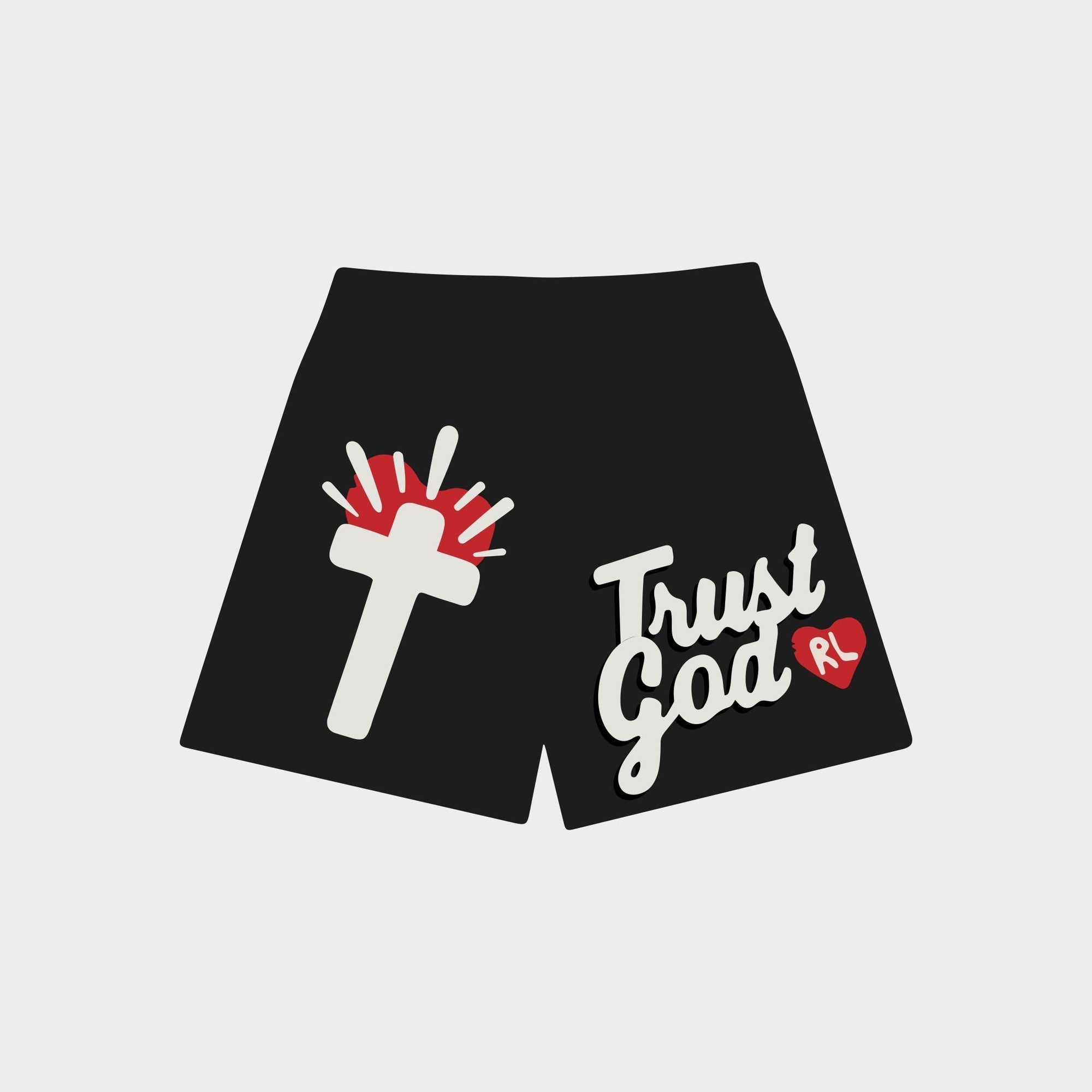 OG Trust God Mesh Shorts - RED LETTERS