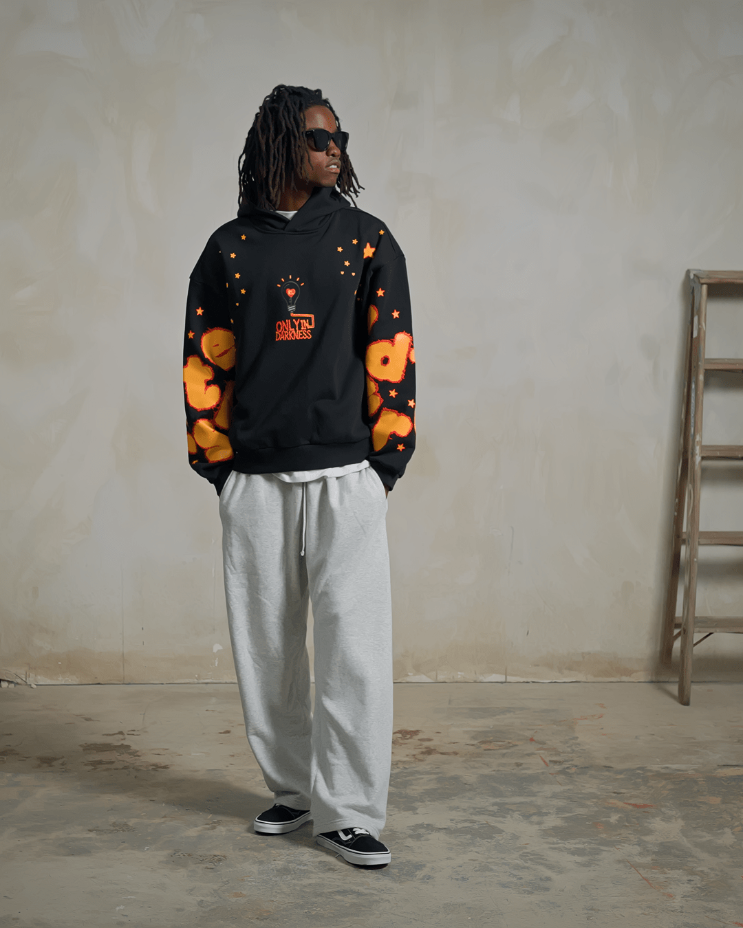 Only In Darkness Scattered Hoodie by Red Letters