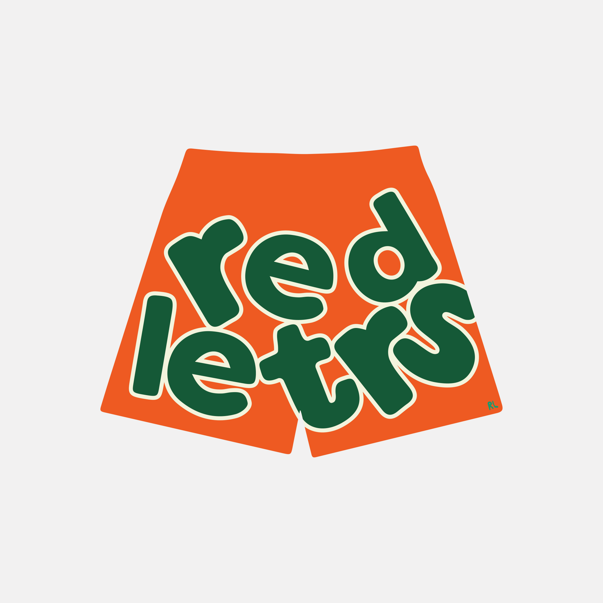 Orange Letters Sport Mesh Shorts - RED LETTERS