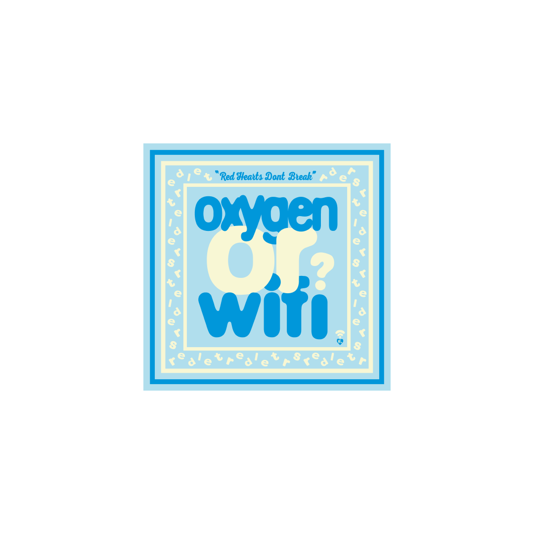 Oxygen or Wifi Bandana - RED LETTERS