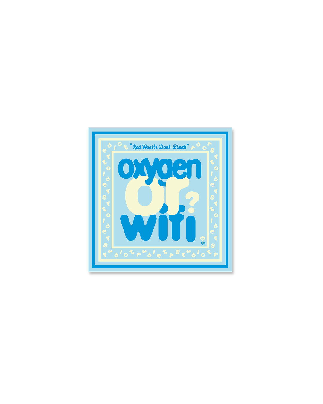 Oxygen or Wifi Bandana - Red Letters
