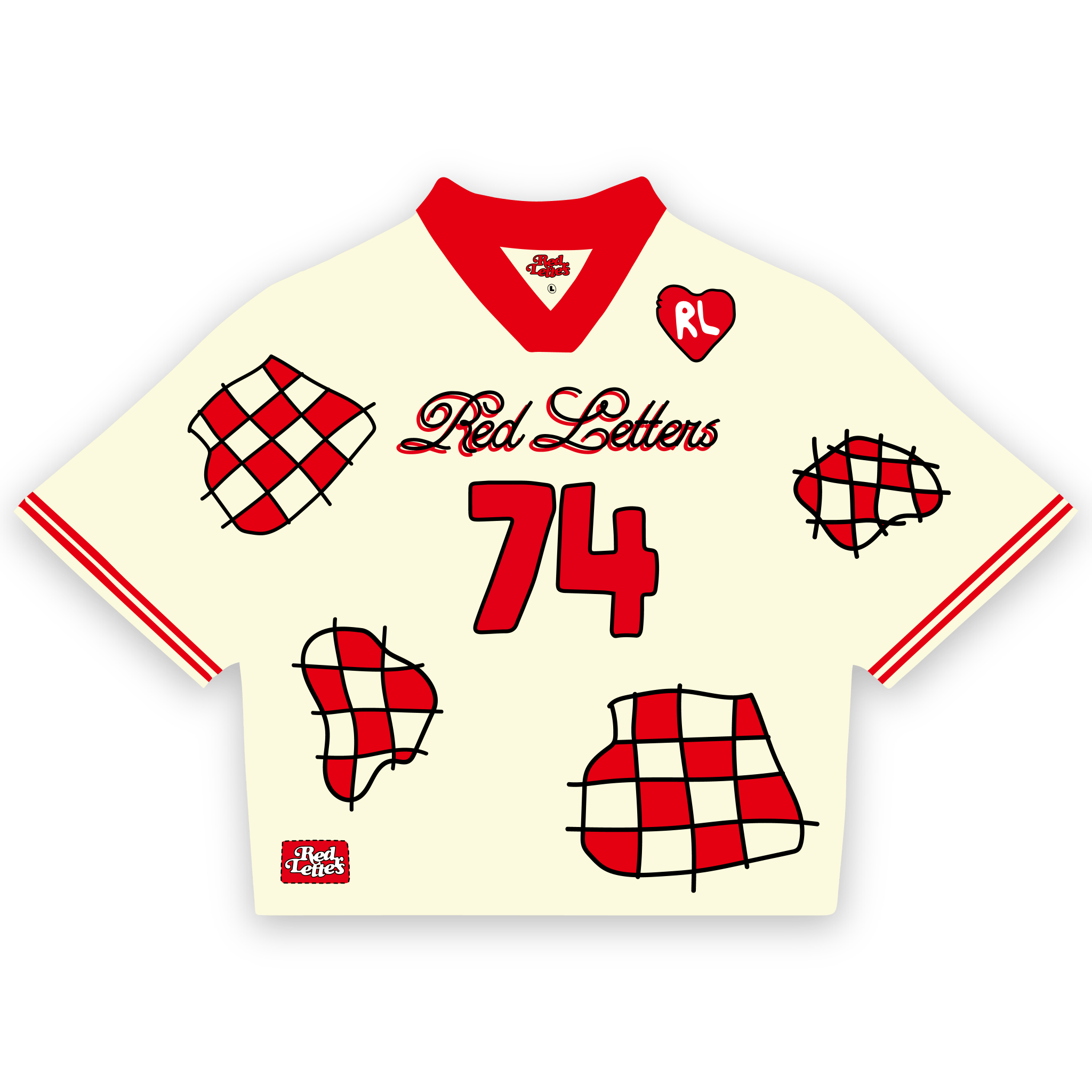 Patched Jersey - RED LETTERS