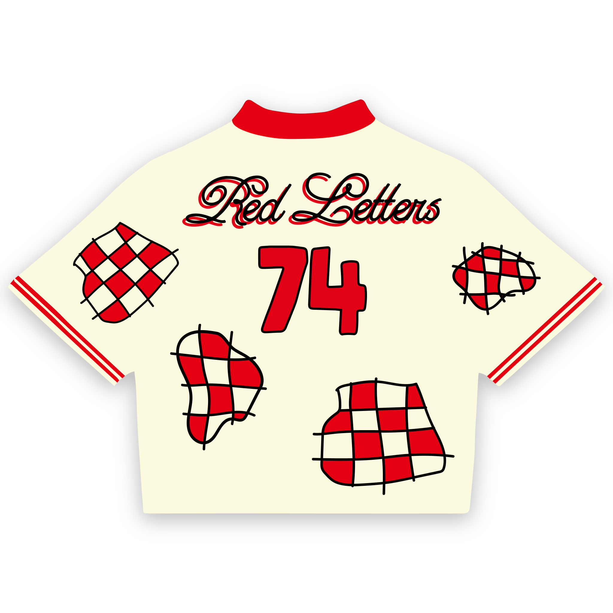 Patched Jersey - RED LETTERS