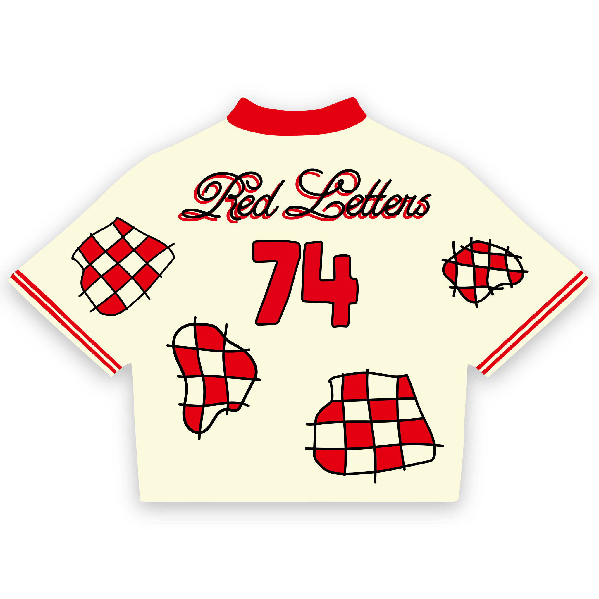 Patched Jersey - Red Letters