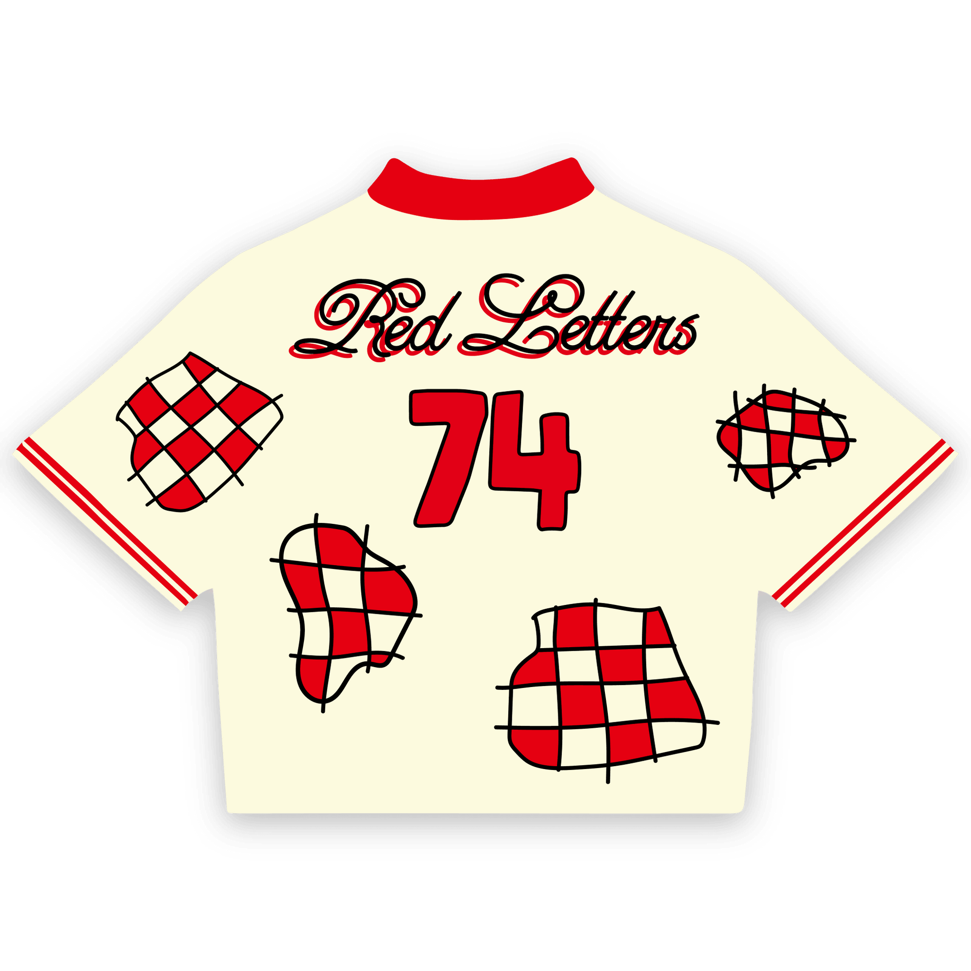 Patched Jersey - Red Letters