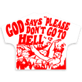 Please Don't Go Tee - Red Letters