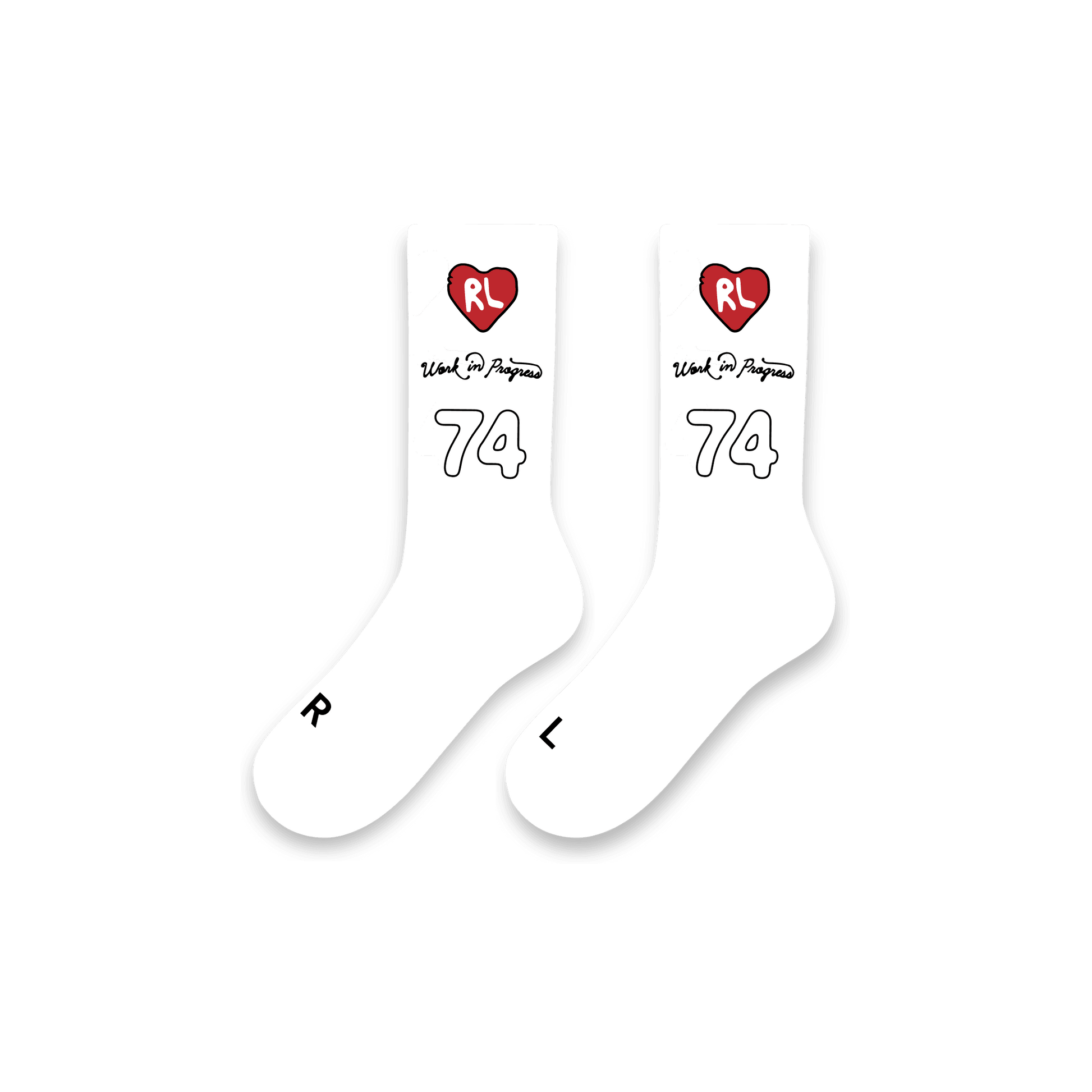 Race Socks - Red Letters