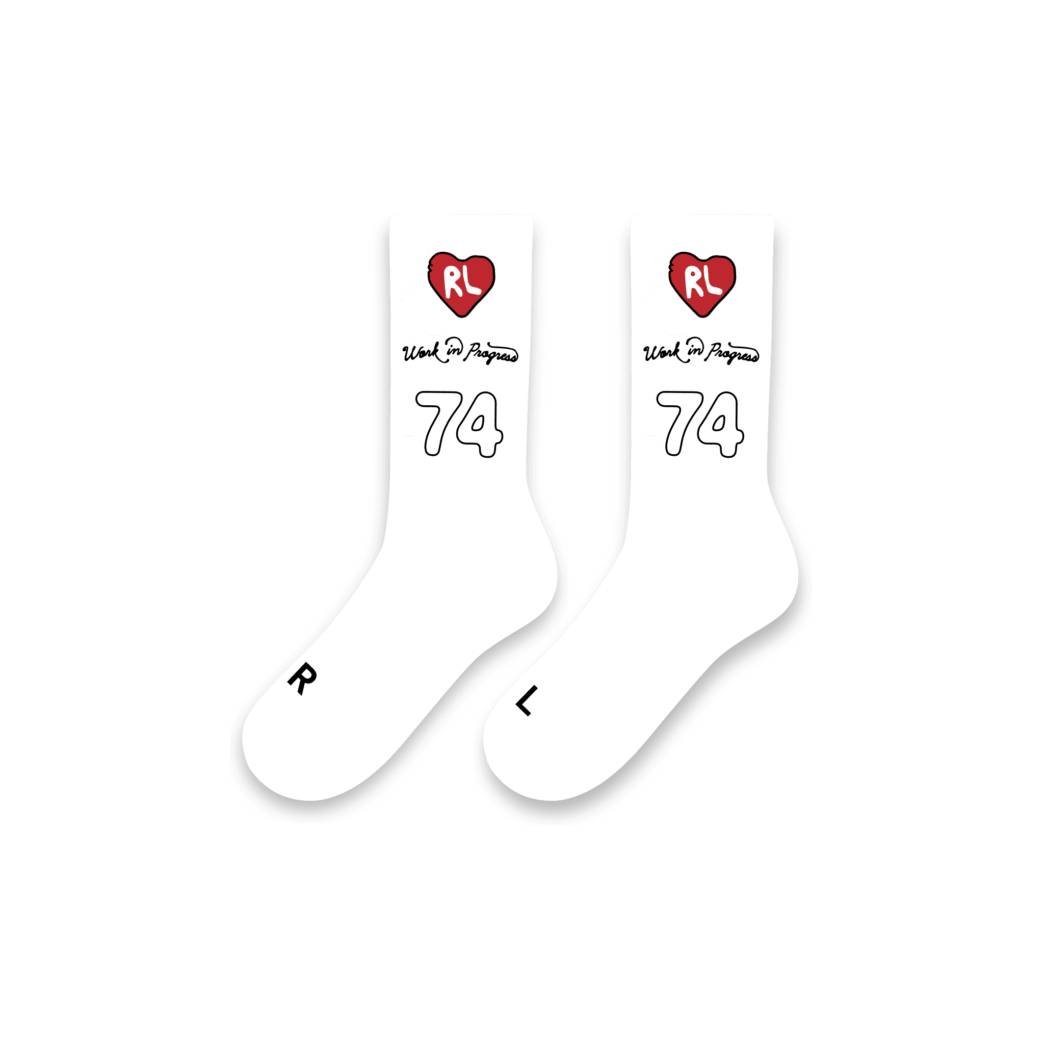 Race Socks - Red Letters