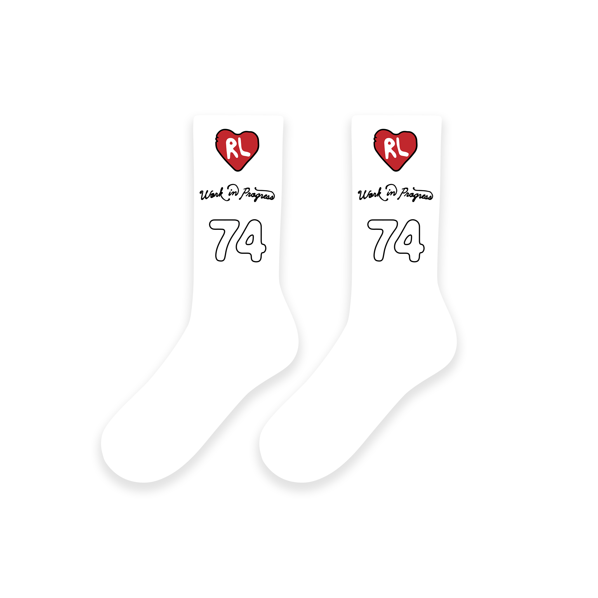 Race Socks - Red Letters