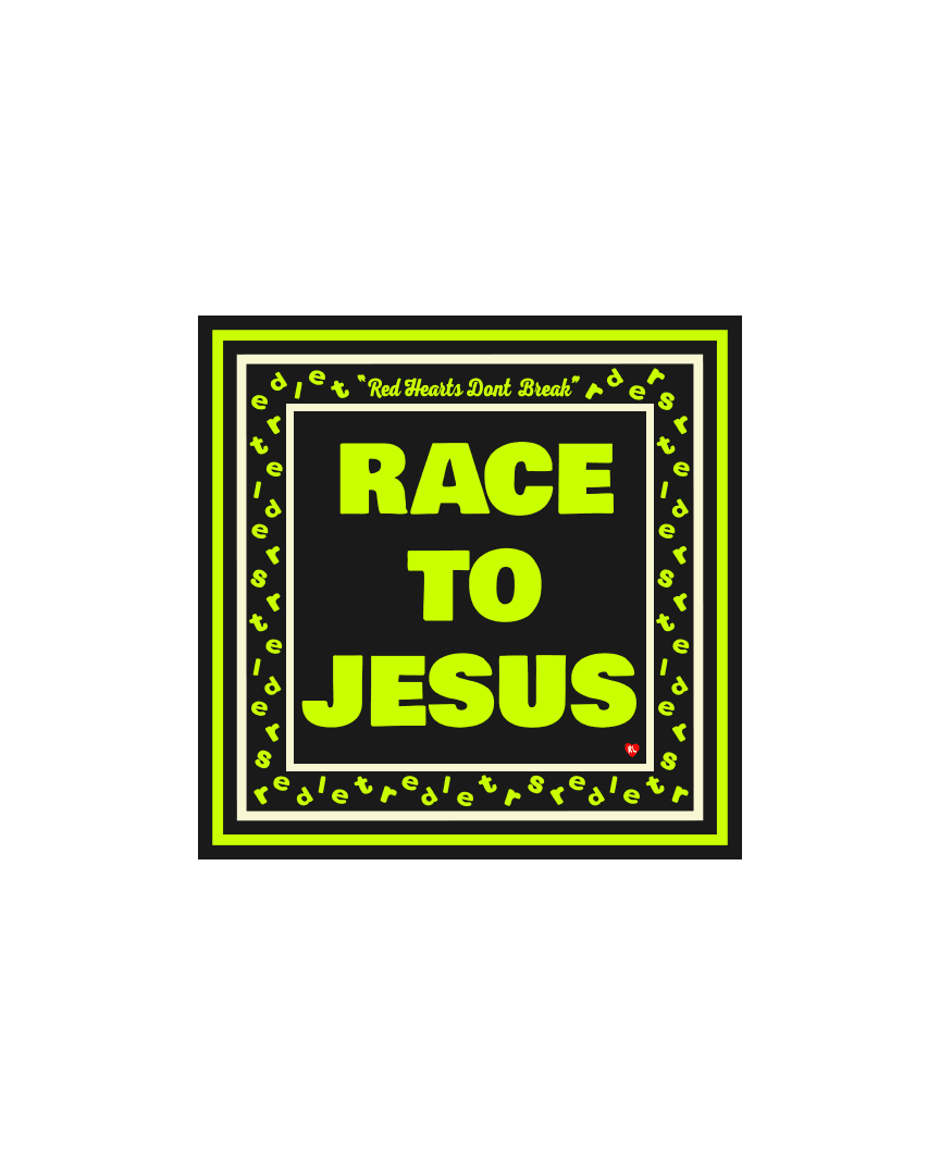 Race To Jesus Scattered Hoodie - Red Letters
