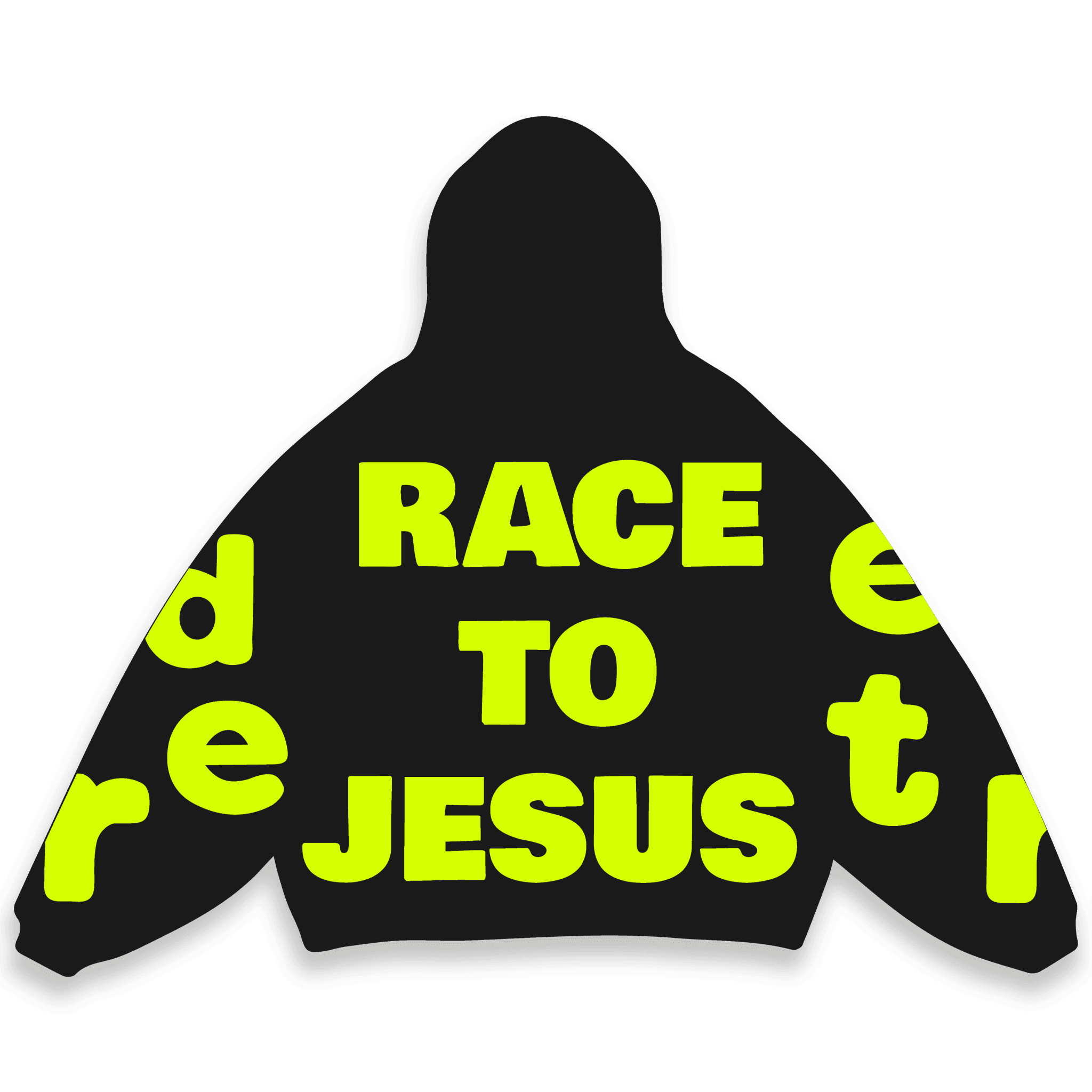 Race To Jesus Scattered Hoodie - Red Letters