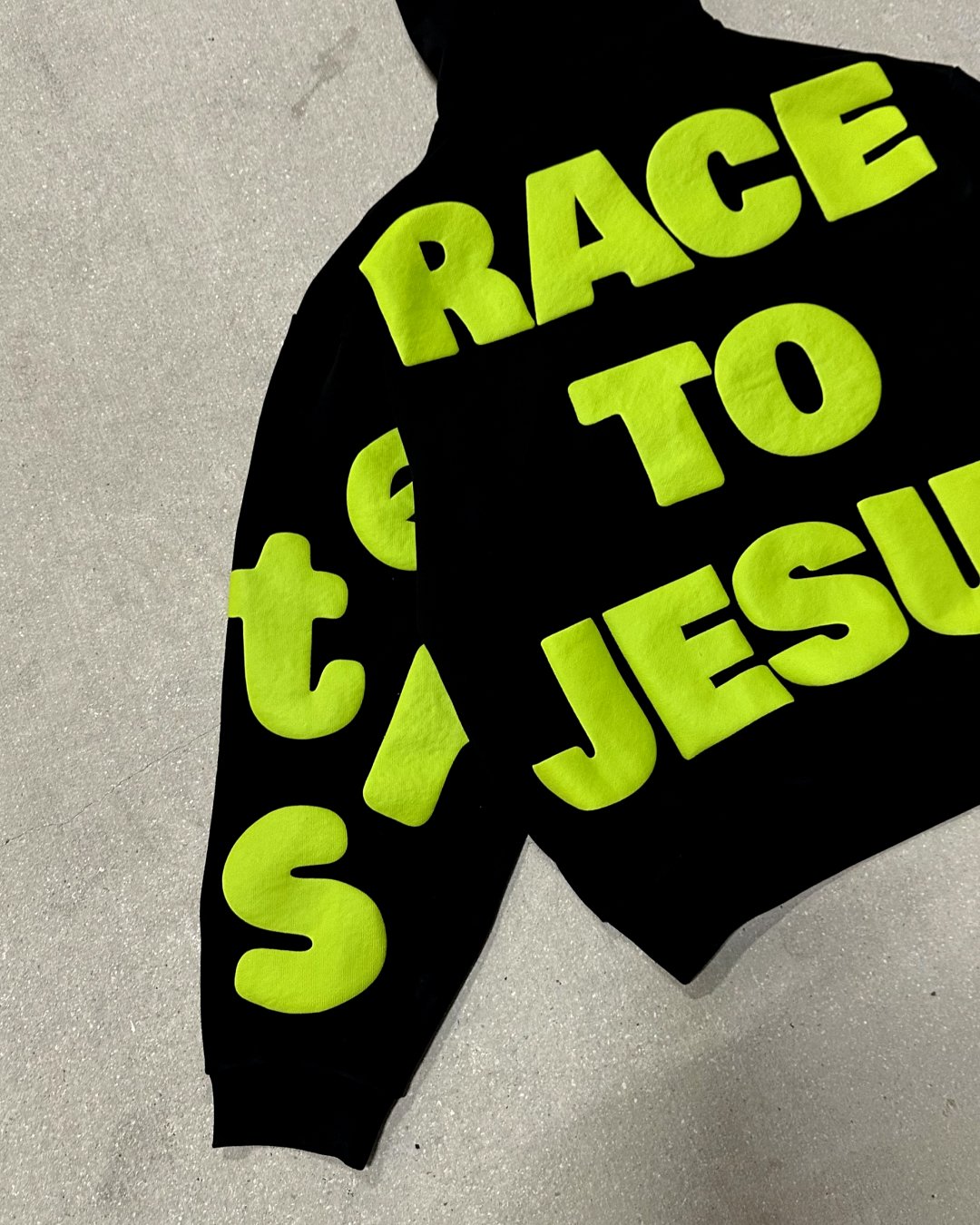 Race To Jesus Scattered Hoodie - Red Letters