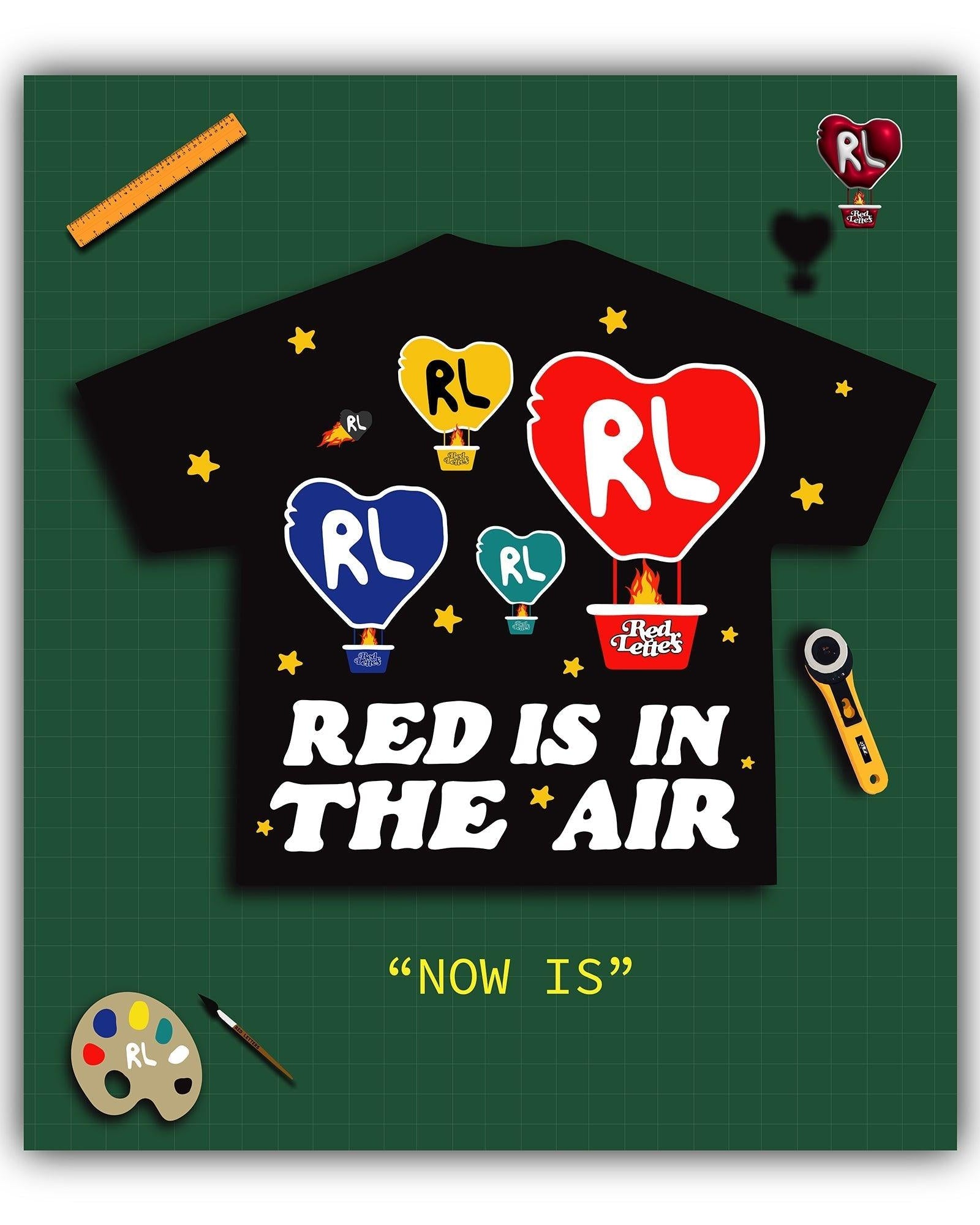 Red Air Tee - Red Letters