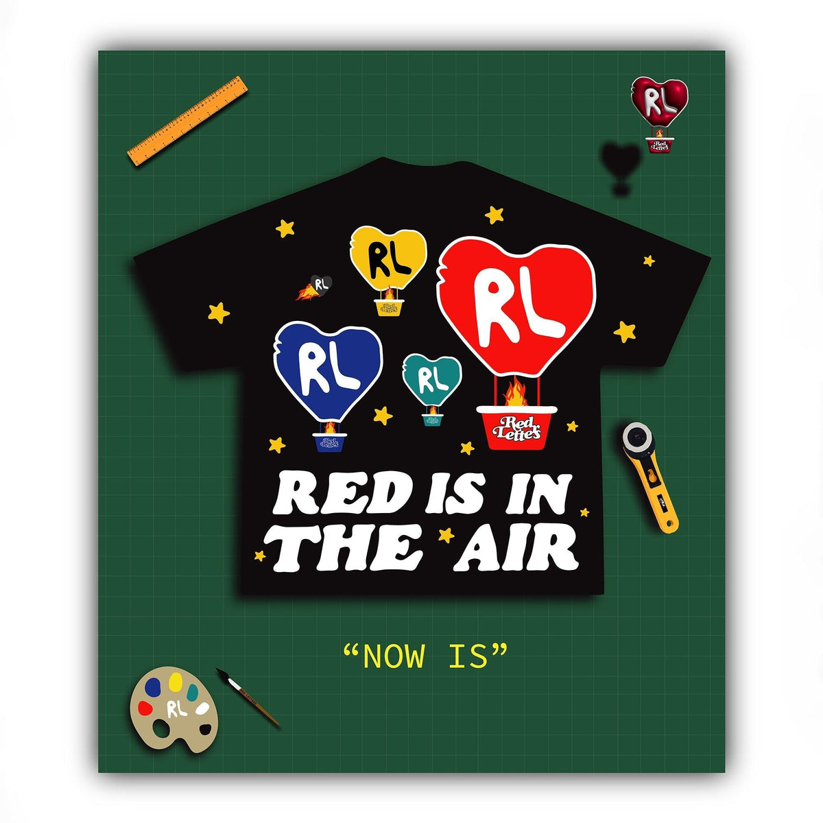 Red Air Tee - Red Letters