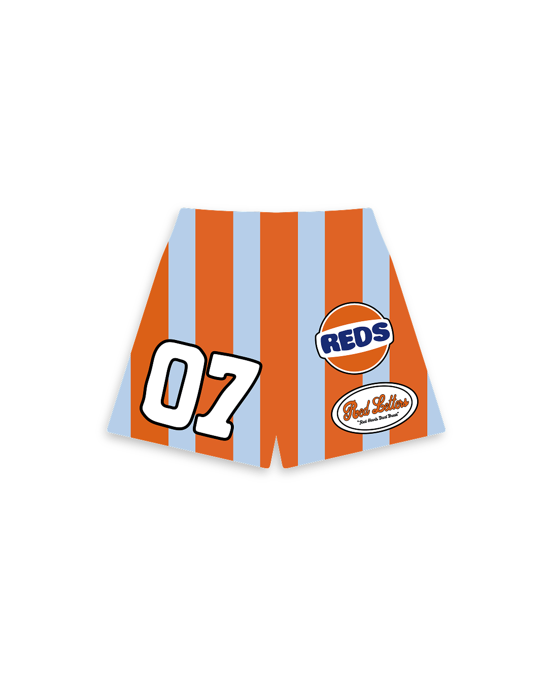 Red Gulf Mesh Shorts by Red Letters