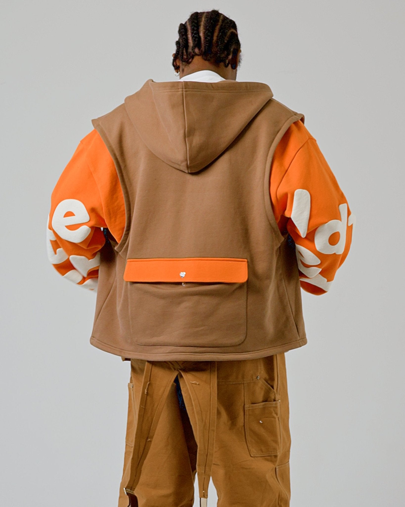 Red Letters Utility Vest Scattered Zip Up - Red Letters