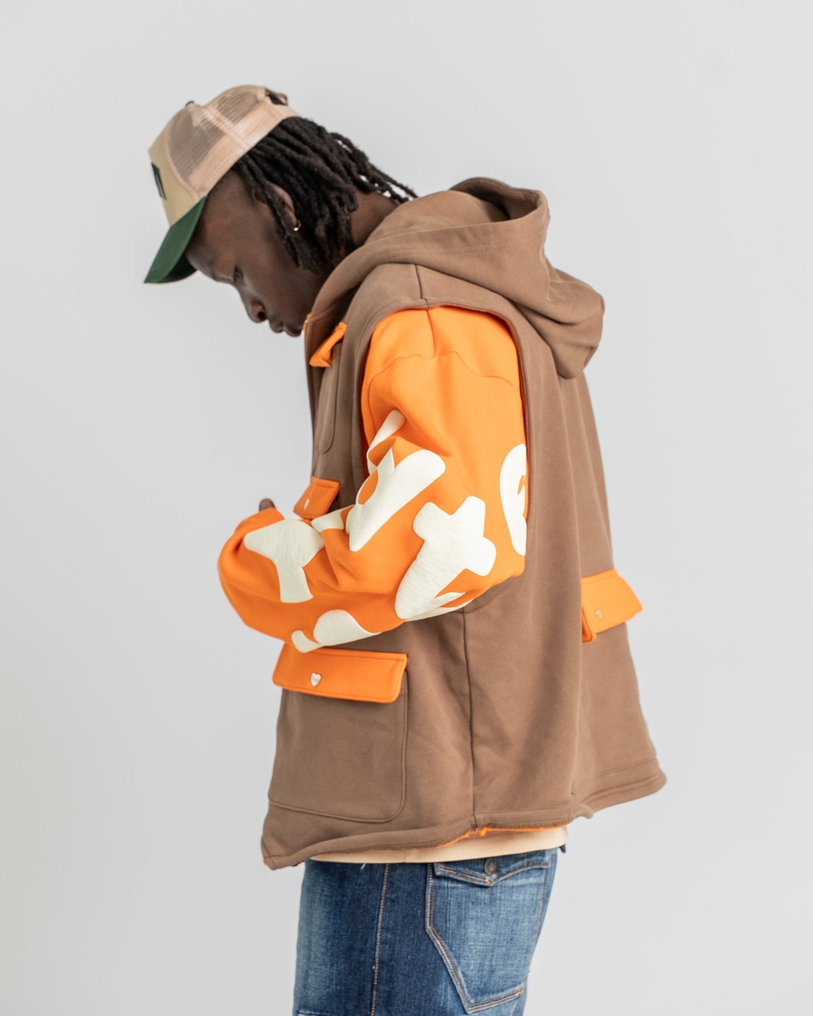 Red Letters Utility Vest Scattered Zip Up by Red Letters