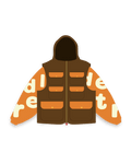 Red Letters Utility Vest Scattered Zip Up - Red Letters