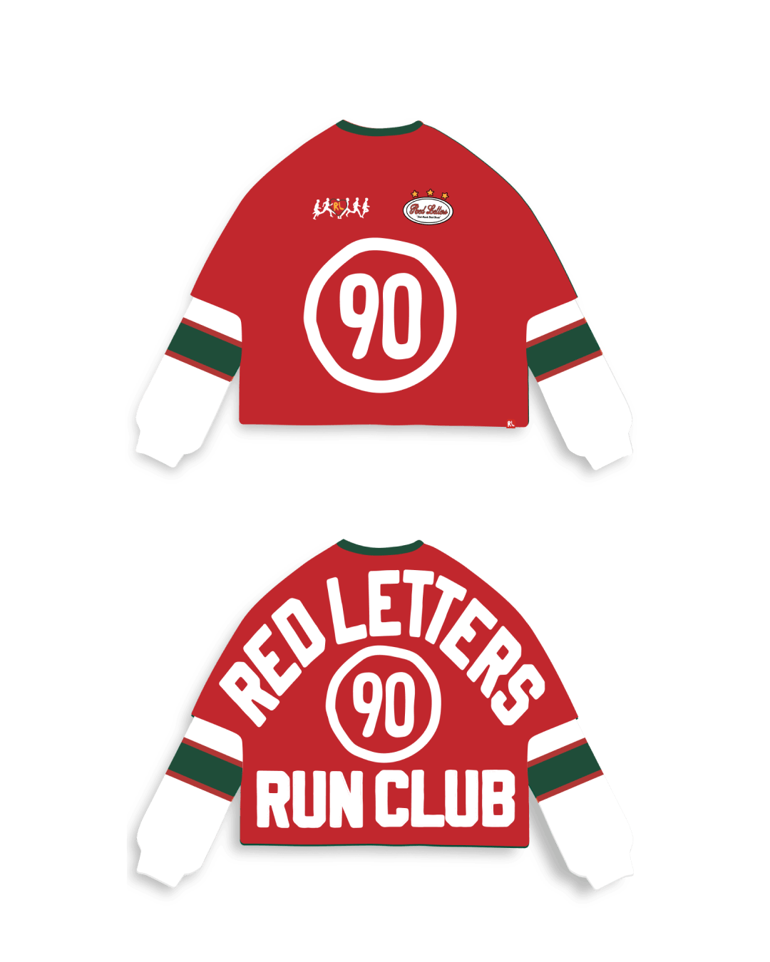 Red Run Club Thermal Layer Shirt - Red Letters