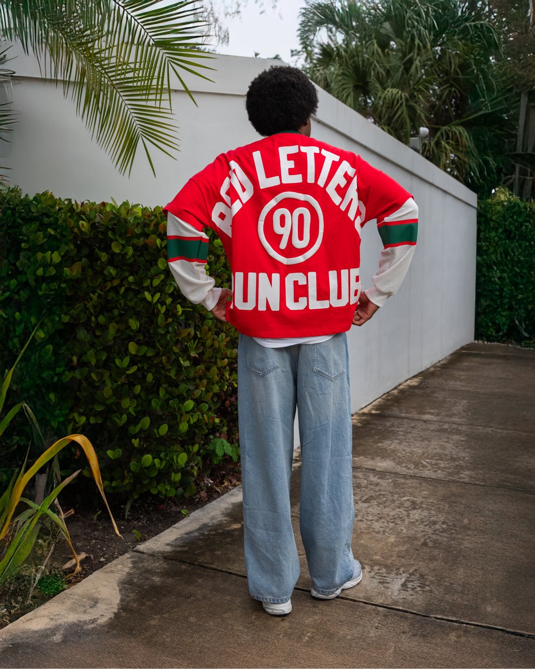 Red Run Club Thermal Layer Shirt - Red Letters