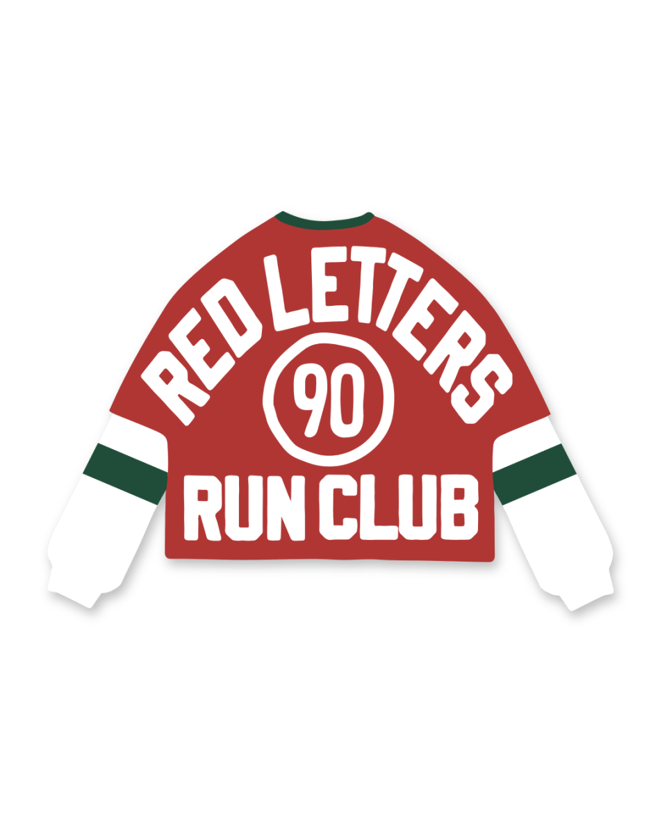 Red Run Club Thermal Layer Shirt - Red Letters