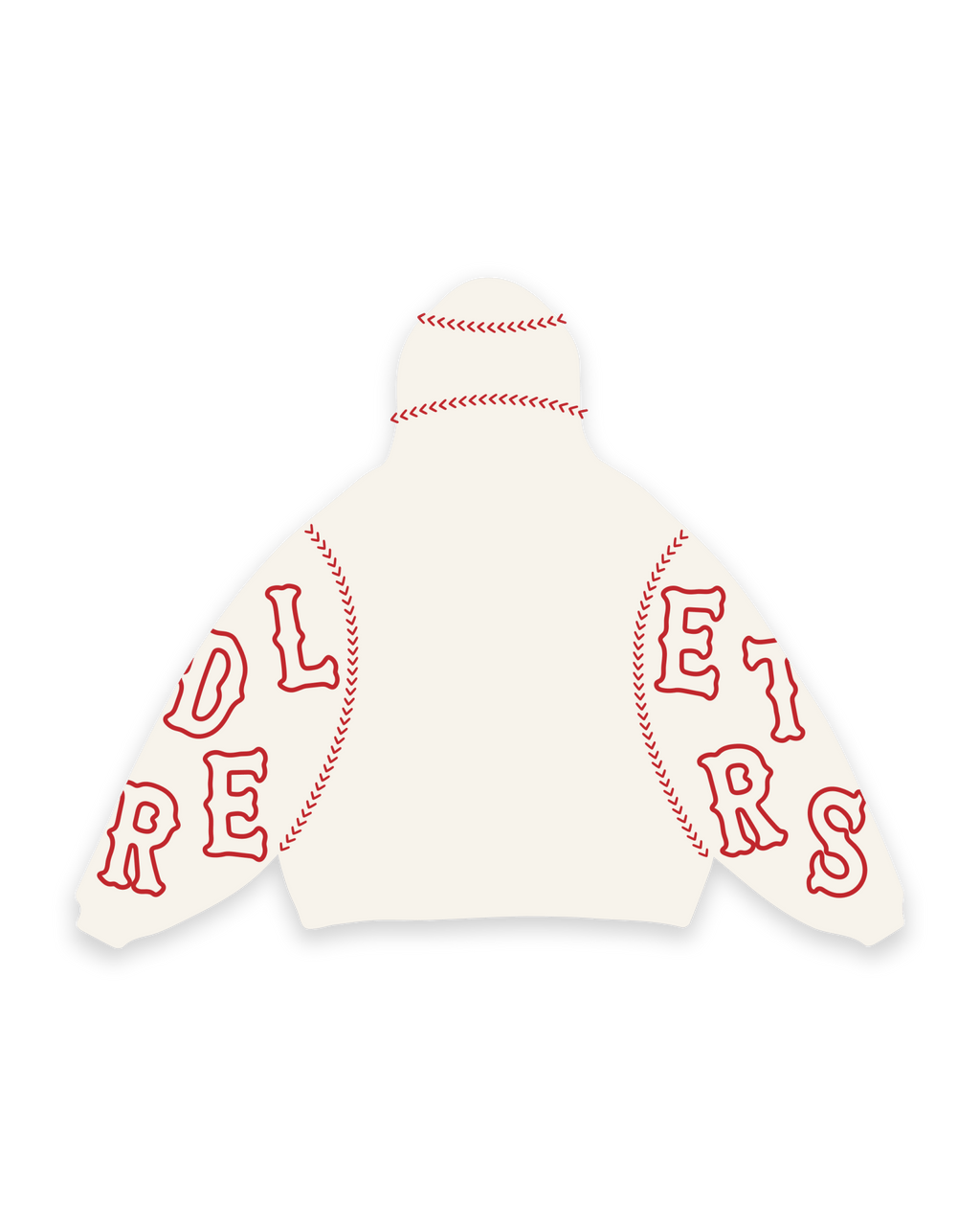 Red Stitches Scattered Hoodie by Red Letters