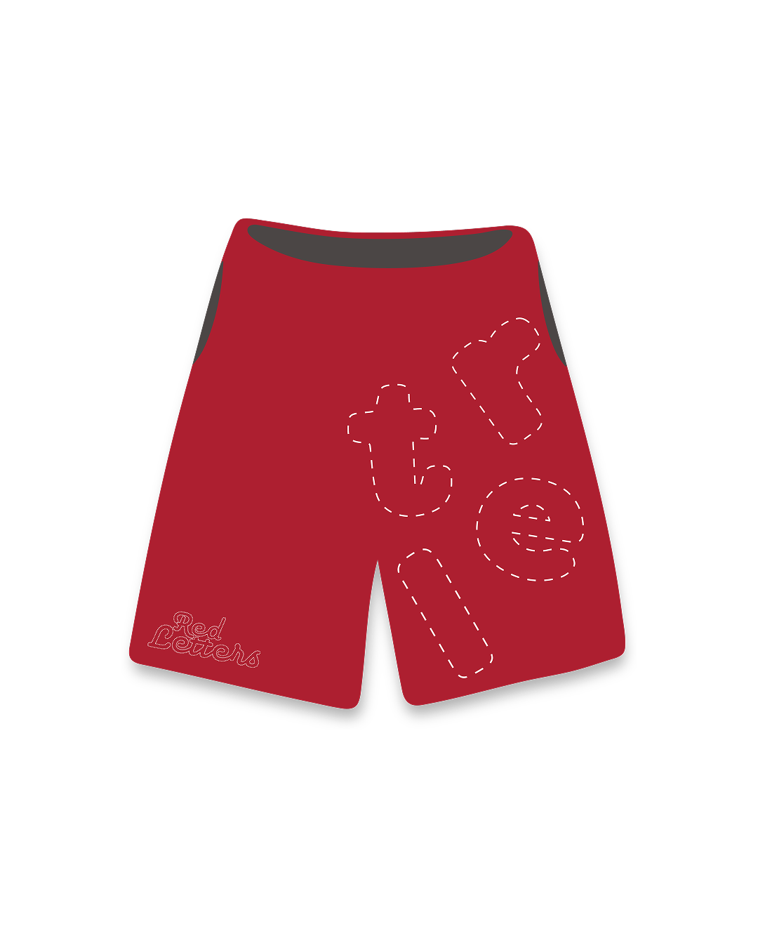 Red Stitches Sweatshorts by Red Letters