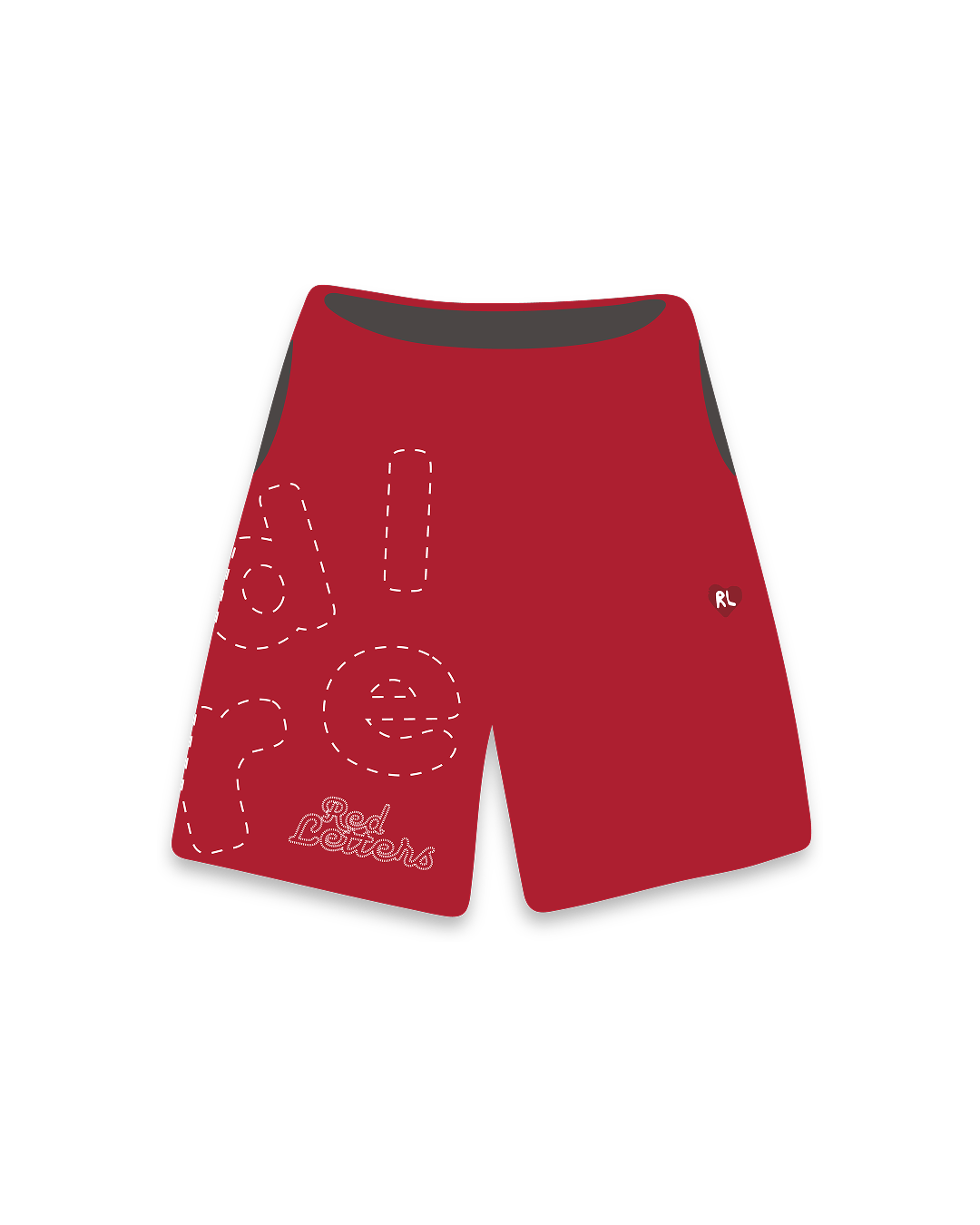 Red Stitches Sweatshorts by Red Letters