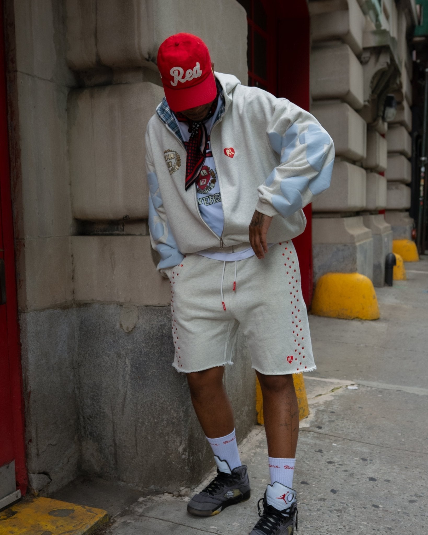 RL Uni Scattered Zip Up - Heather by Red Letters
