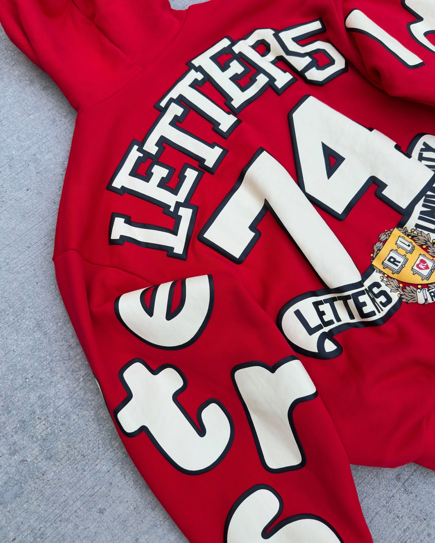 RL Uni Scattered Zip Up - Red - Red Letters