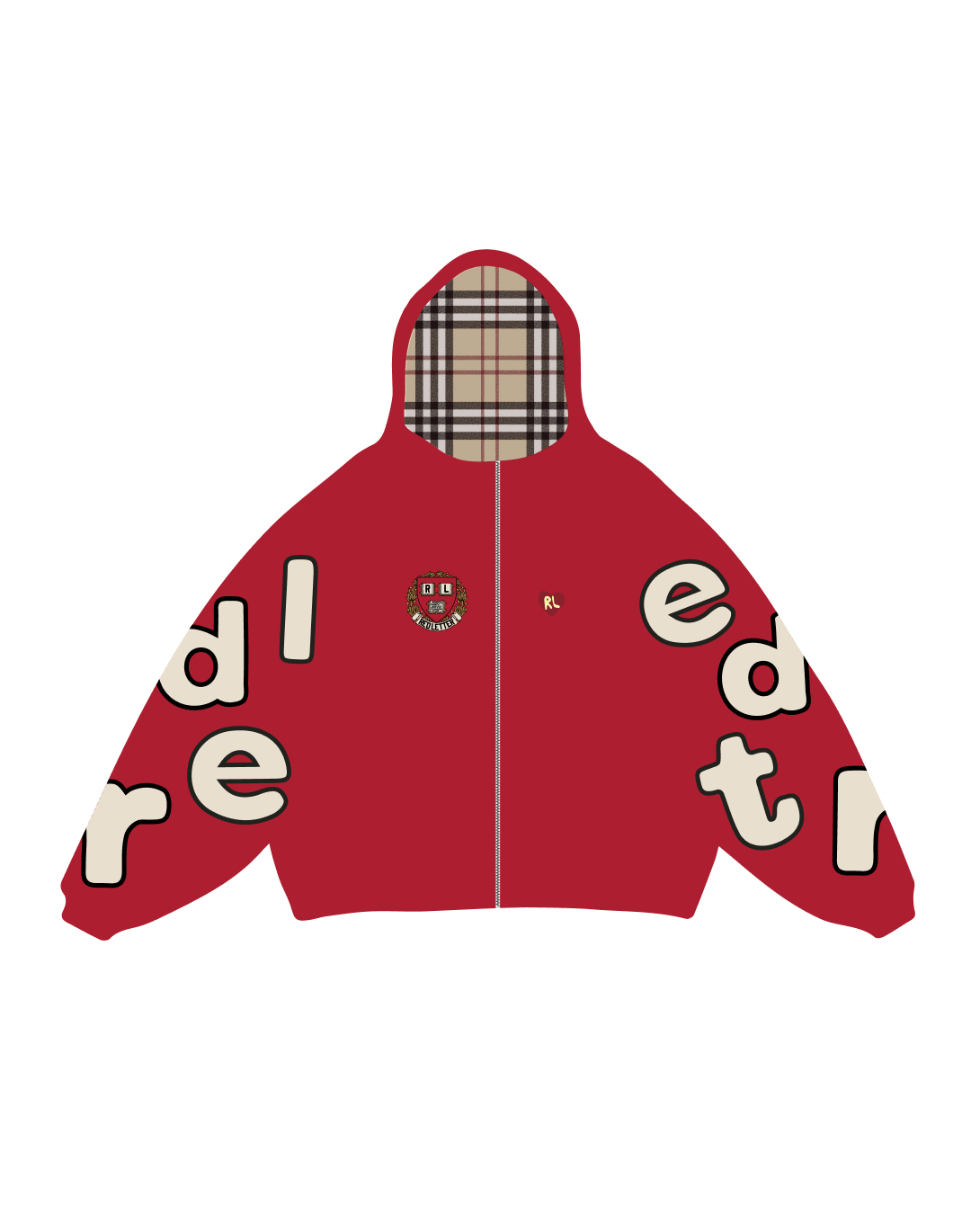 RL Uni Scattered Zip Up - Red by Red Letters