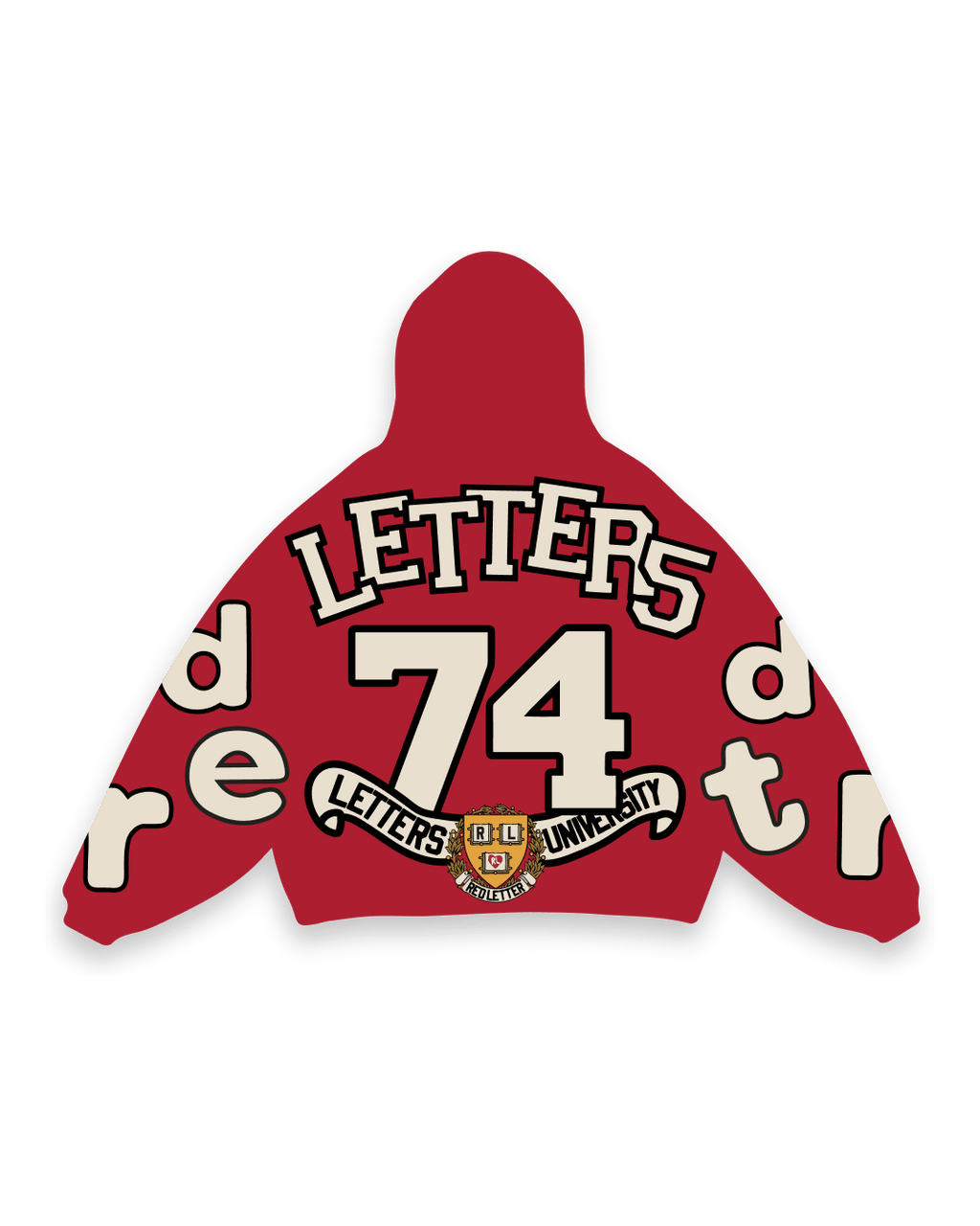 RL Uni Scattered Zip Up - Red by Red Letters