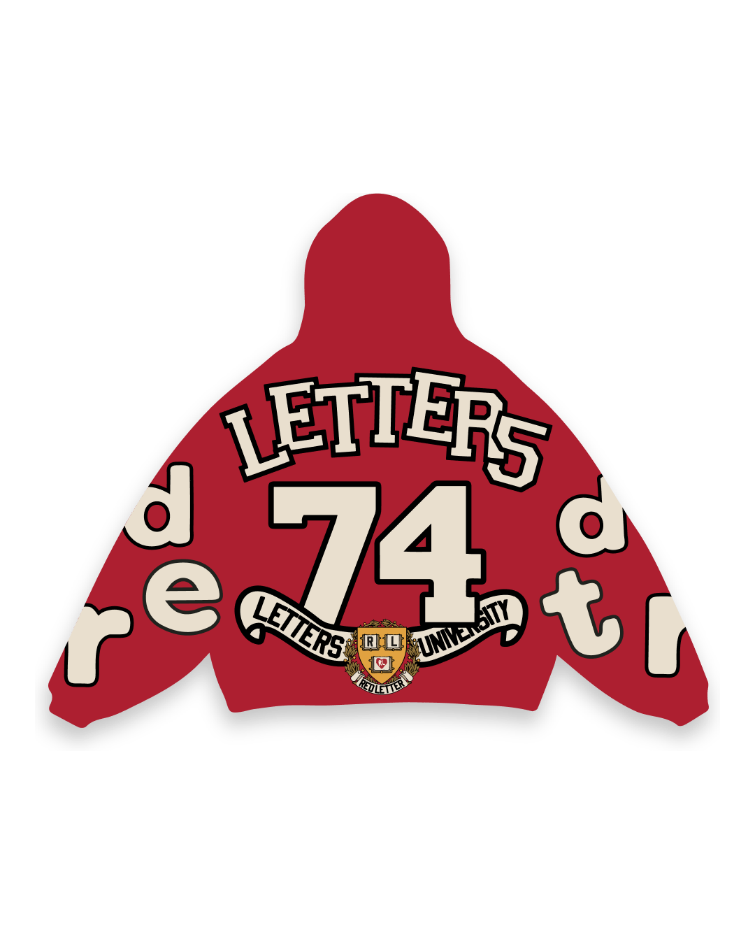 RL Uni Scattered Zip Up - Red by Red Letters