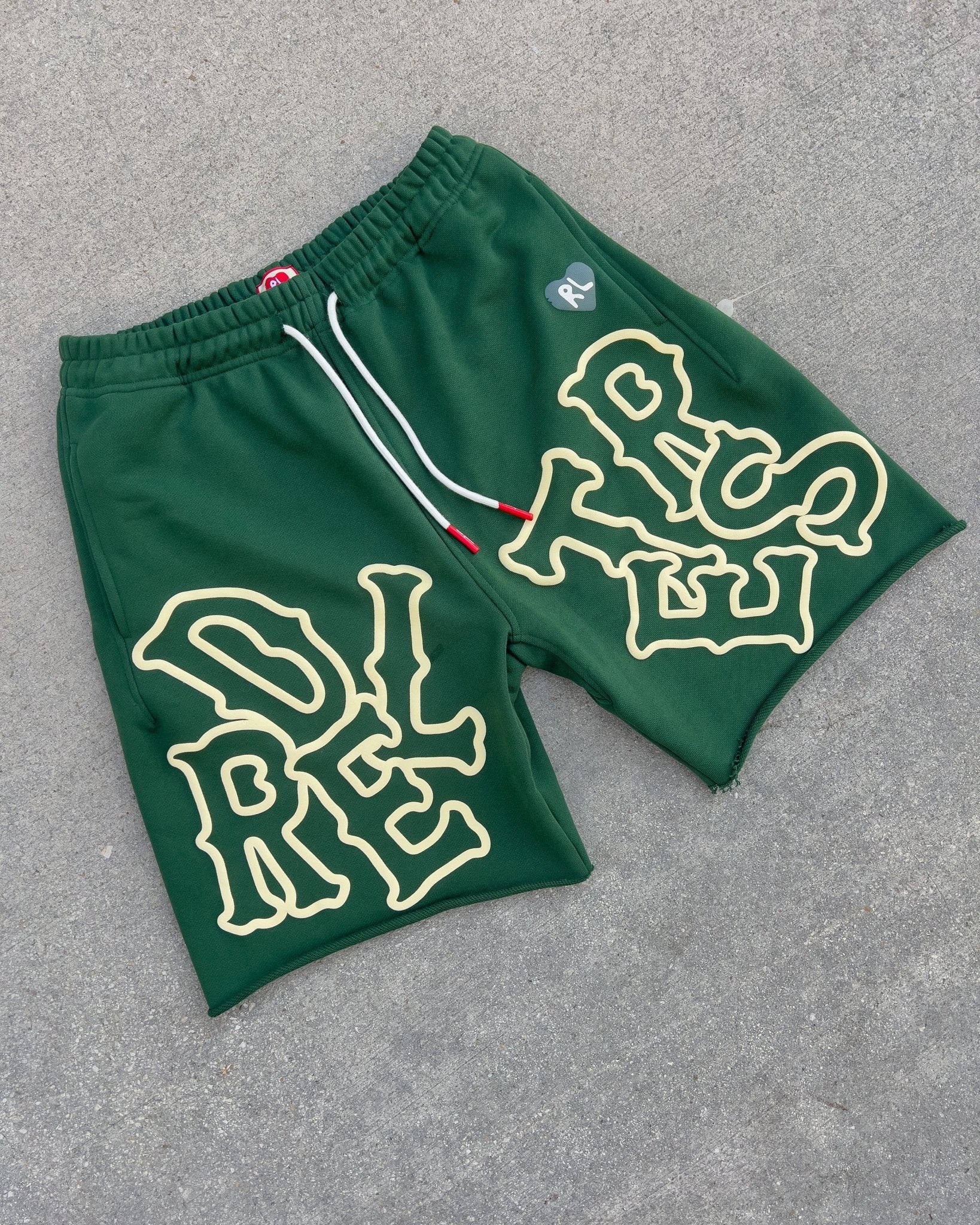 Scattered Sweat Shorts - Green by Red Letters